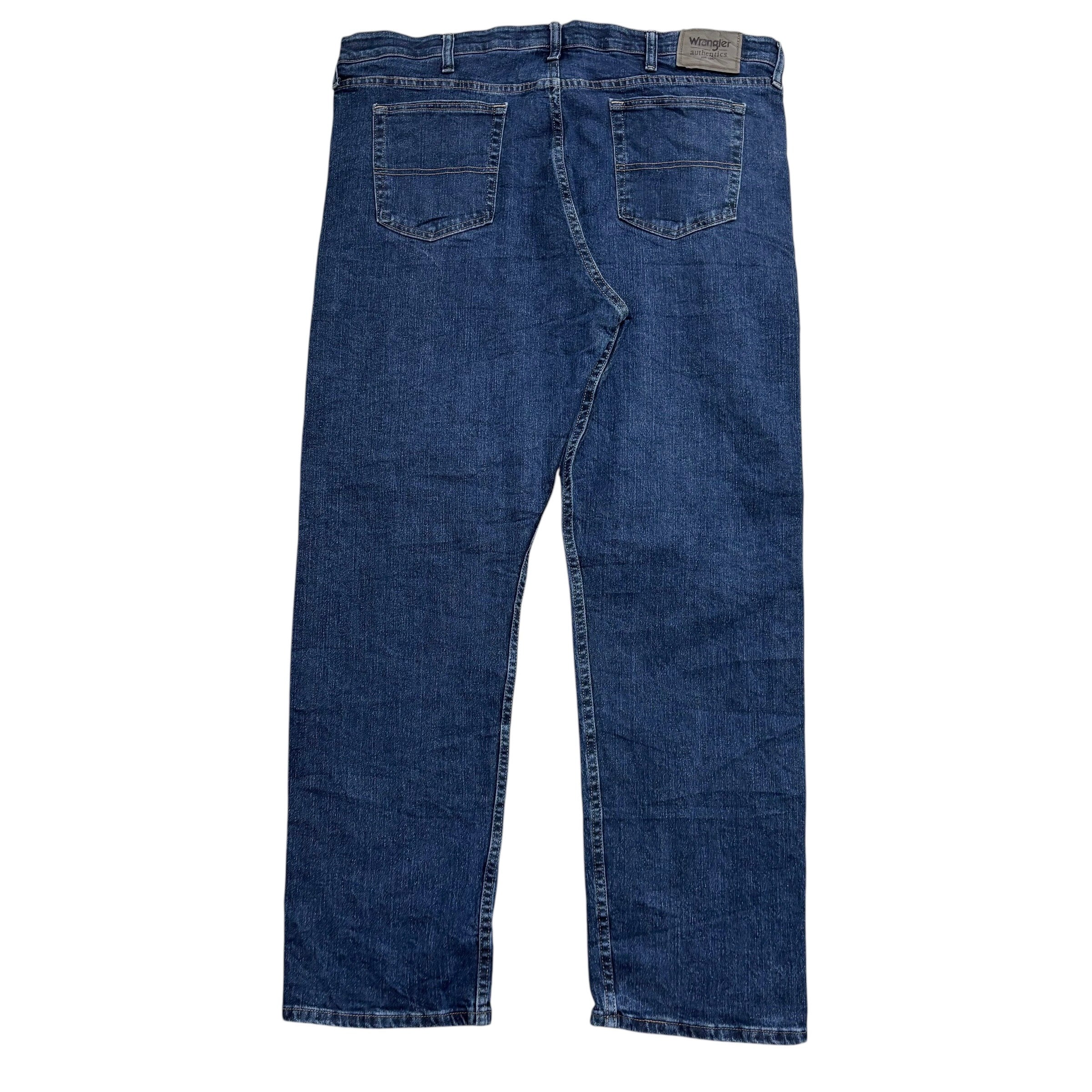 Wrangler Jeans W40 L32 Mens Dark Blue Regular Straight Fit Stretch Denim (E)