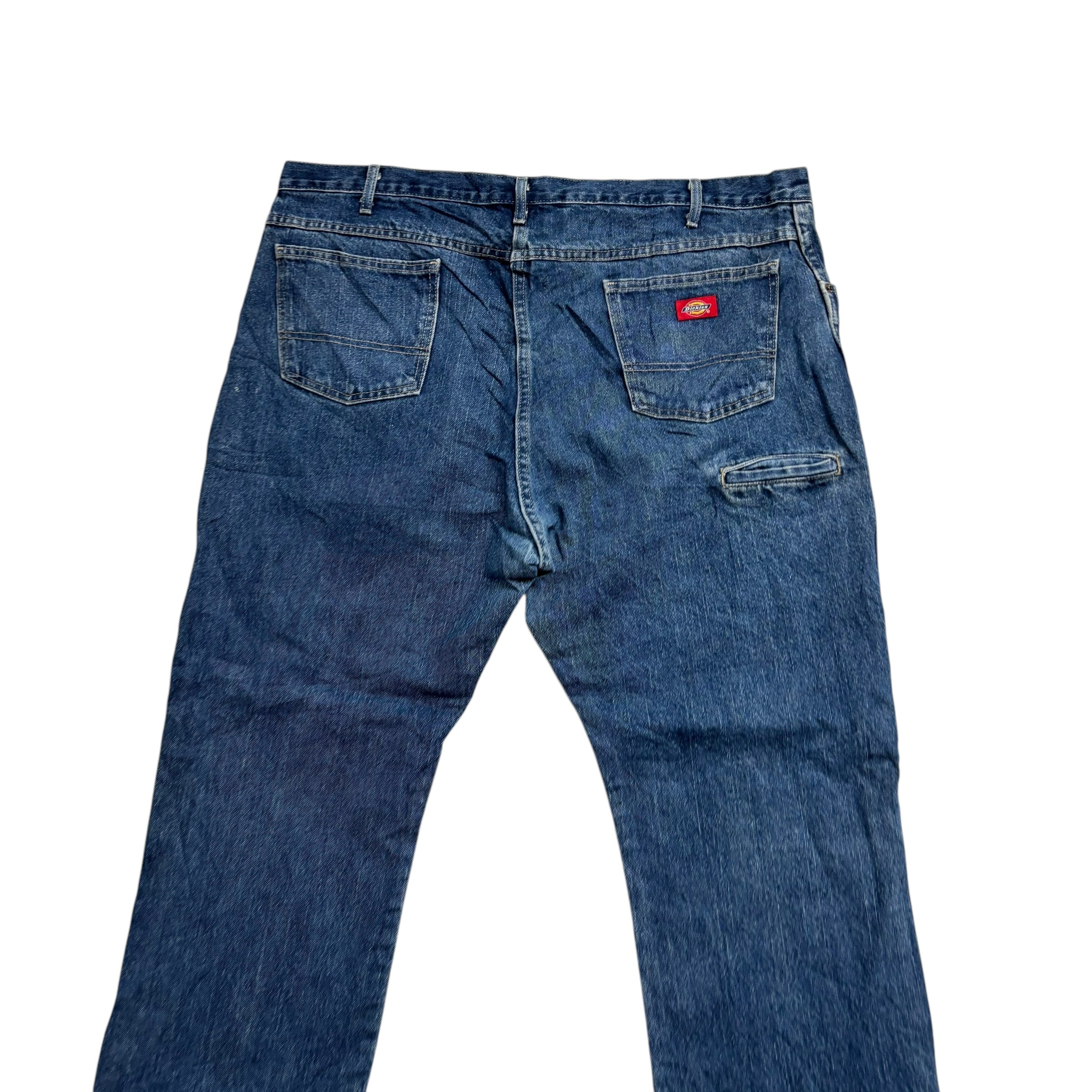 Dickies Carpenter Jeans W42 L30 Mens Mid Blue Relaxed Straight Fit Pants