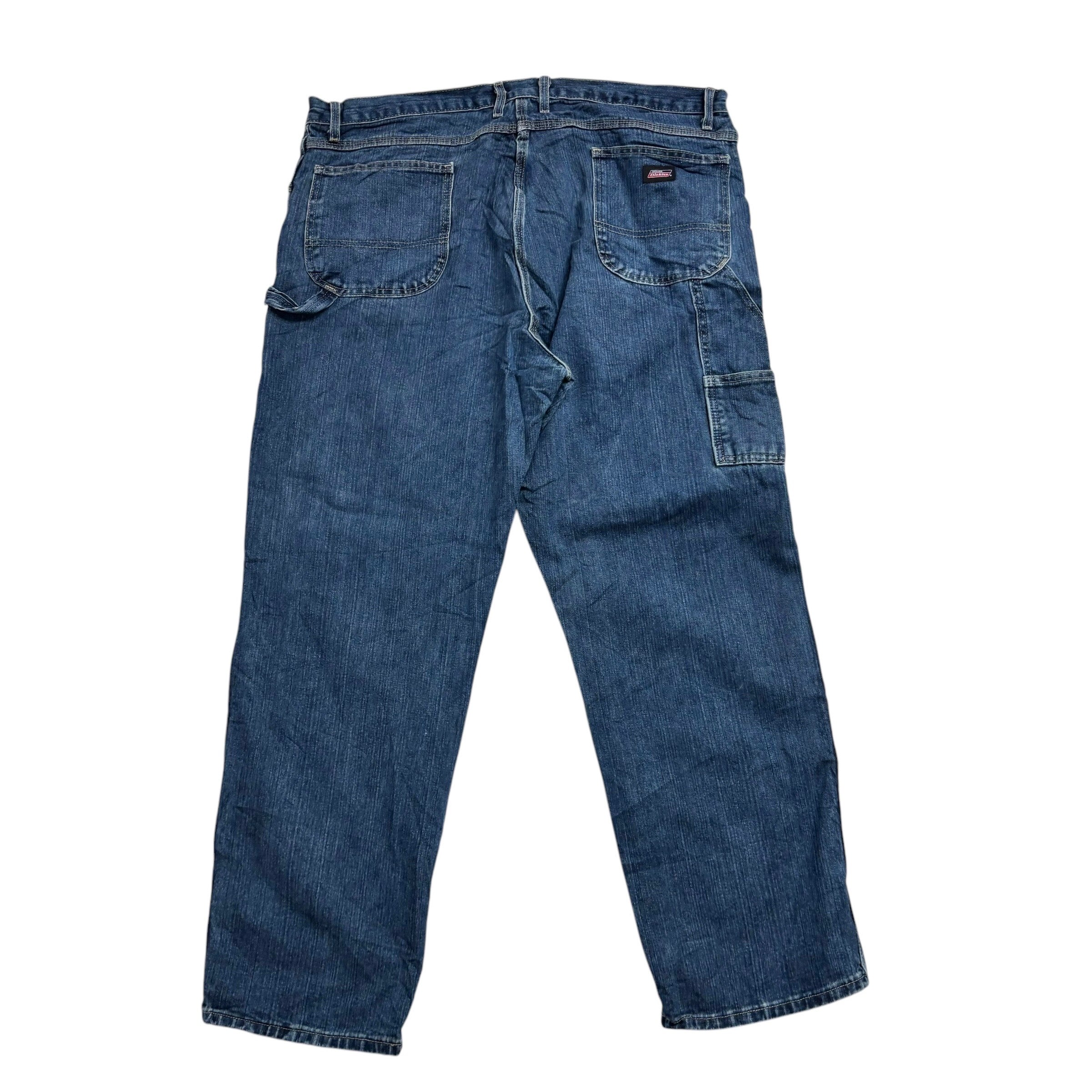 Dickies Carpenter Jeans W42 L32 Mens Mid Blue Relaxed Straight Fit Pants