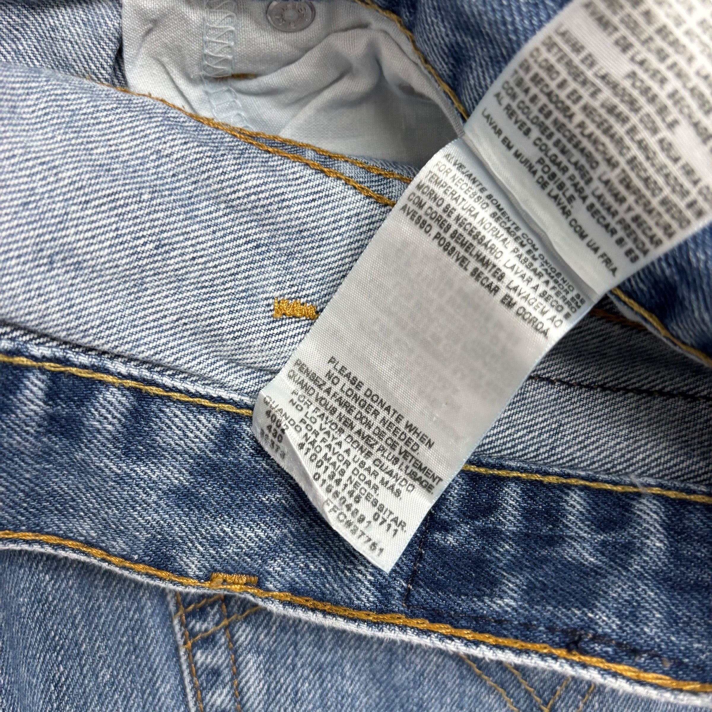 Levis 550 Jeans W40 L36 Mens Mid Blue Baggy Relaxed Straight Vintage Denim (E)