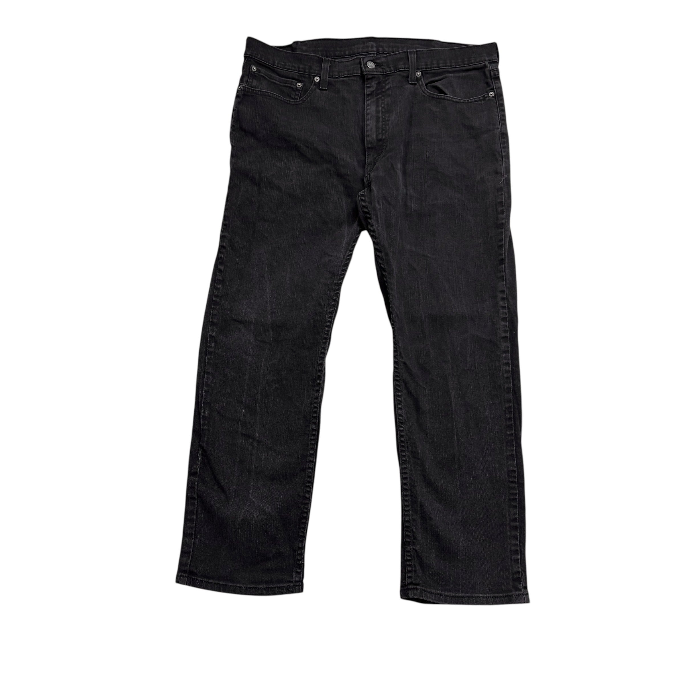 Levis 559 Jeans W38 L30 Mens Black Regular Straight Fit Stretch Denim