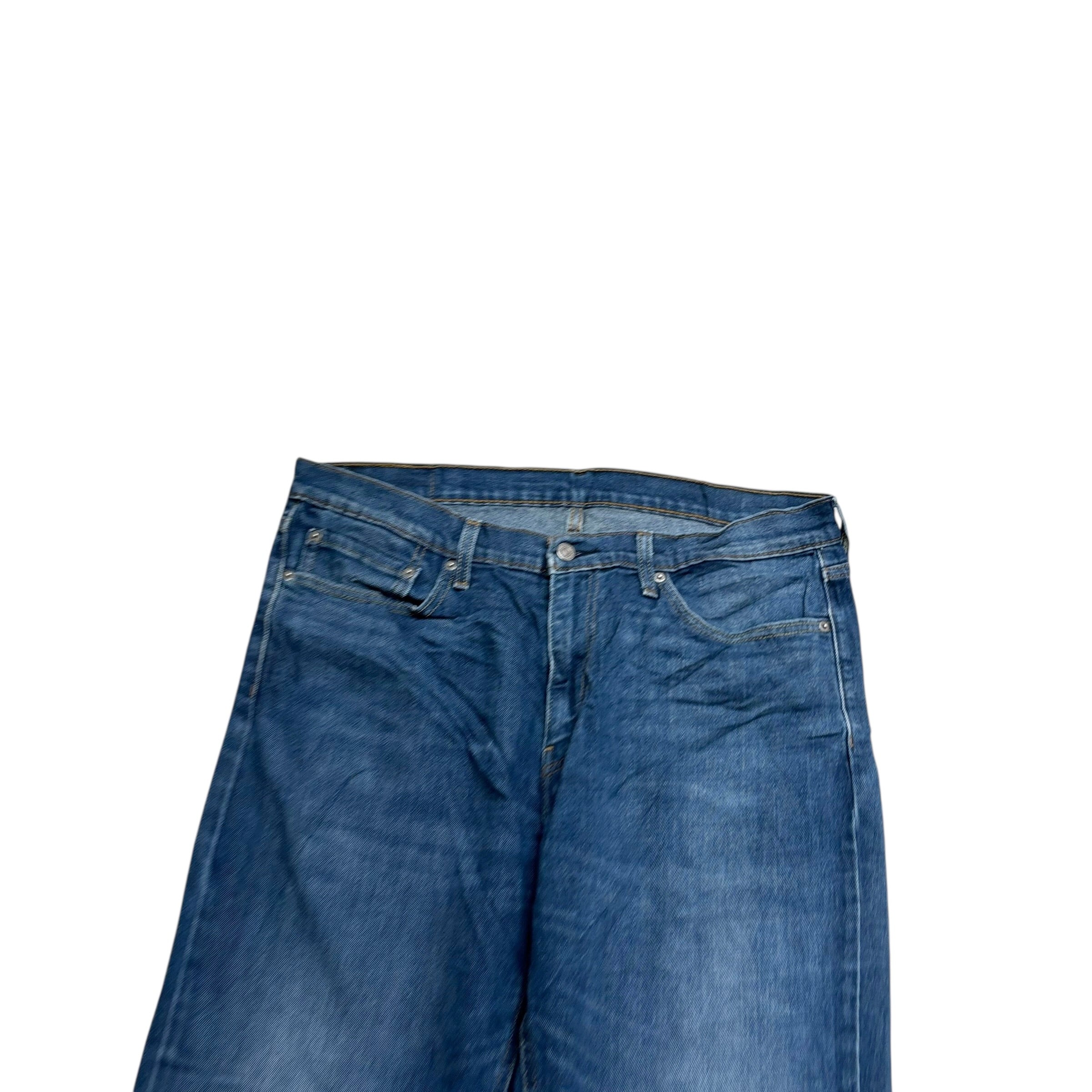 Levis 541 Jeans W36 L35 Mens Mid Blue Athletic Tapered Fit Stretch Denim (E)