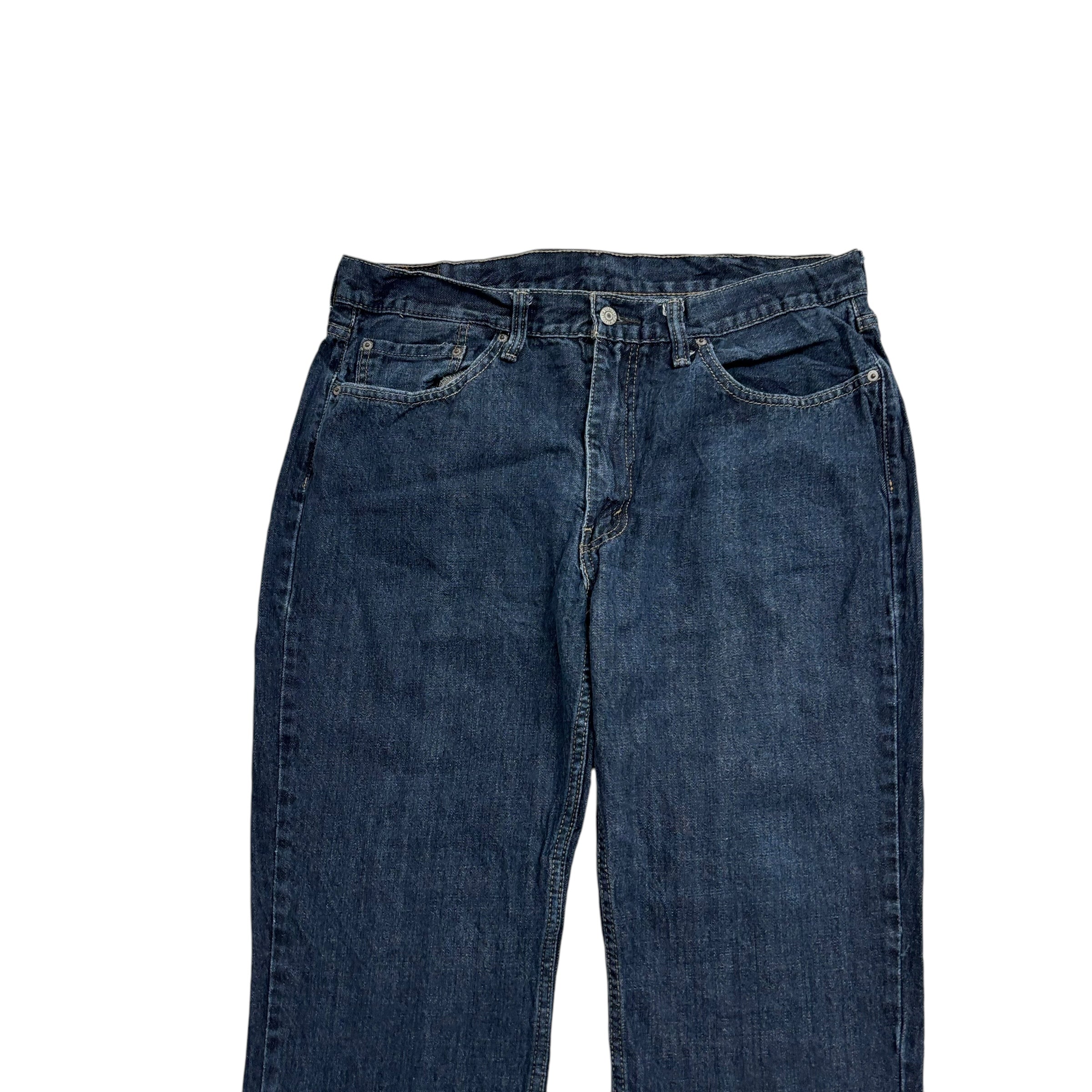 Levis 514 Jeans W36 L31 Mens Dark Blue Regular Straight Fit Denim (E)