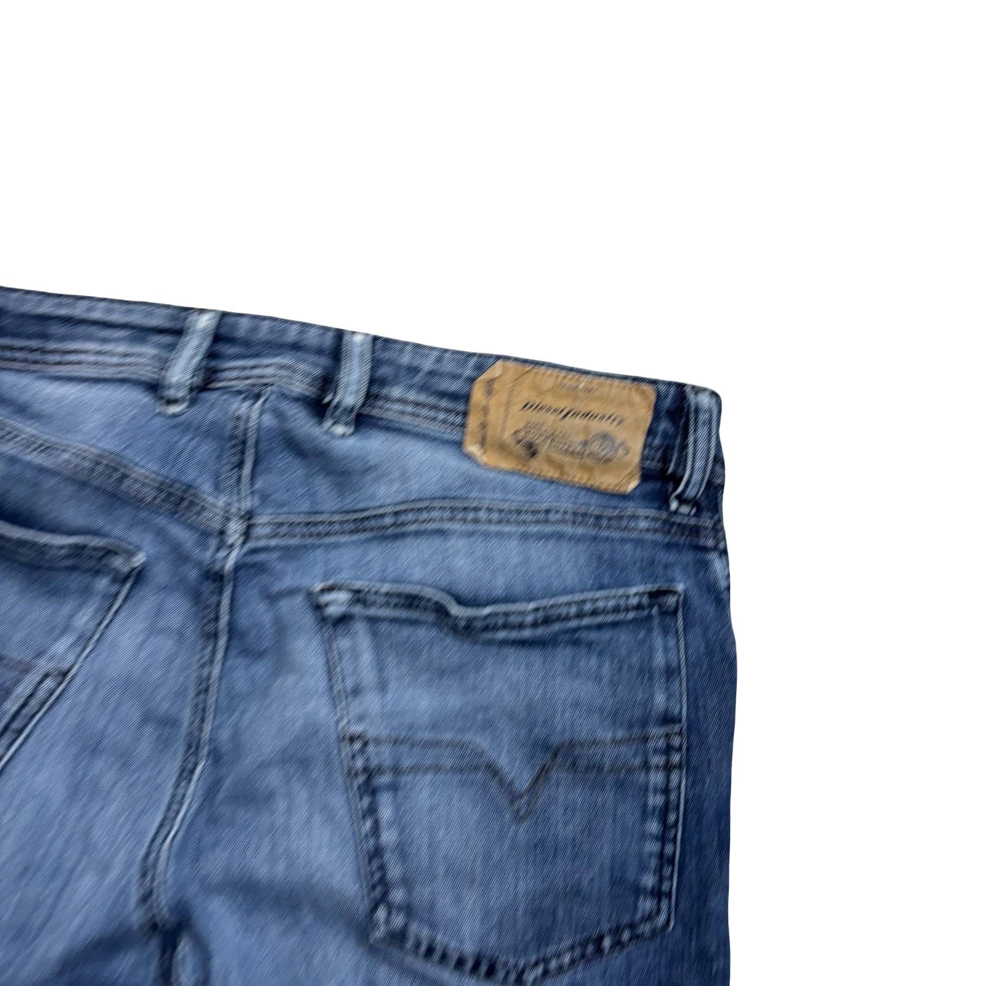 Diesel Waykee Jeans W30 L31 Mens Navy Blue Slim Straight Fit Stretch Denim