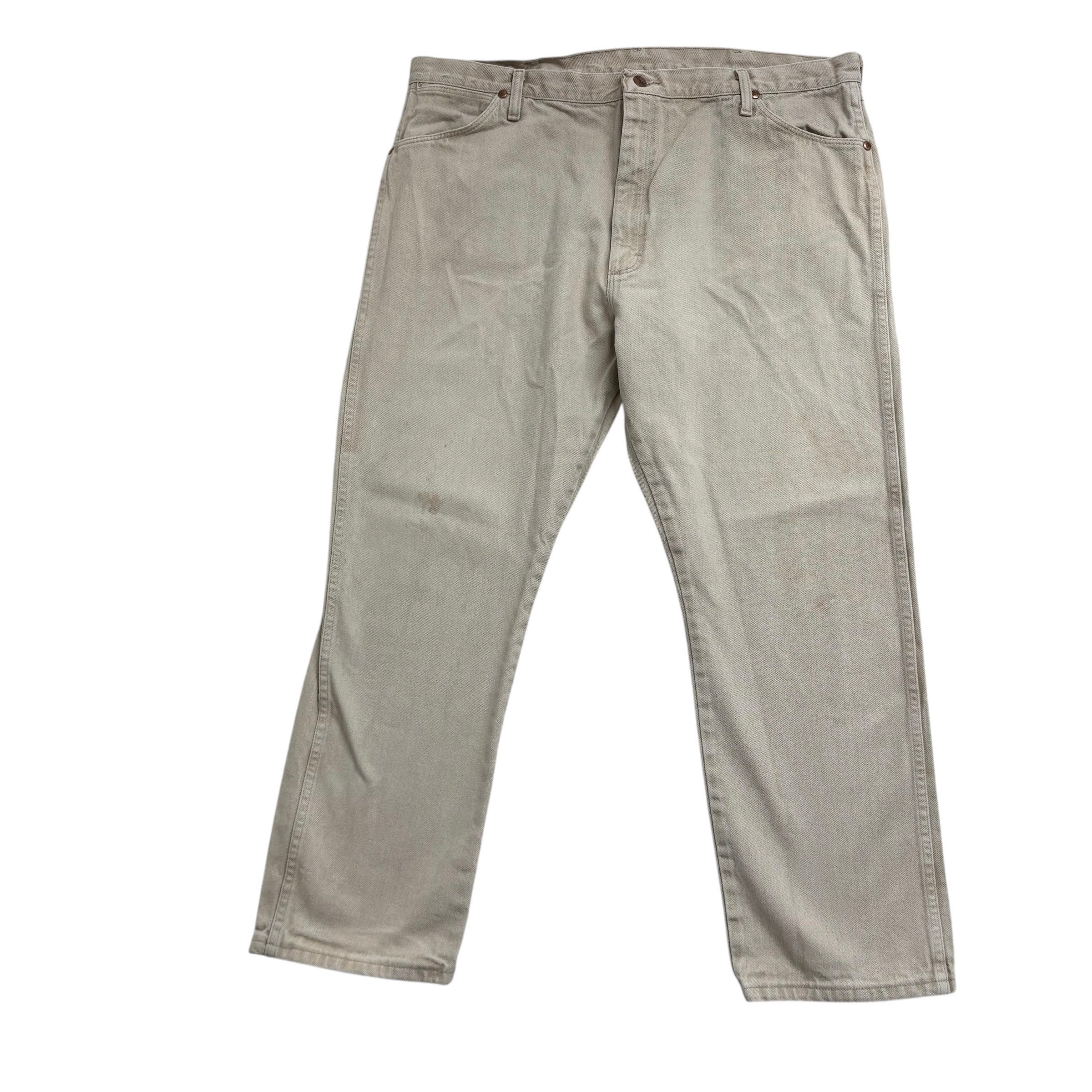 Wrangler Jeans Cowboy Cut W42 L30 Mens Cream 13MWZ Original Fit Denim (F)