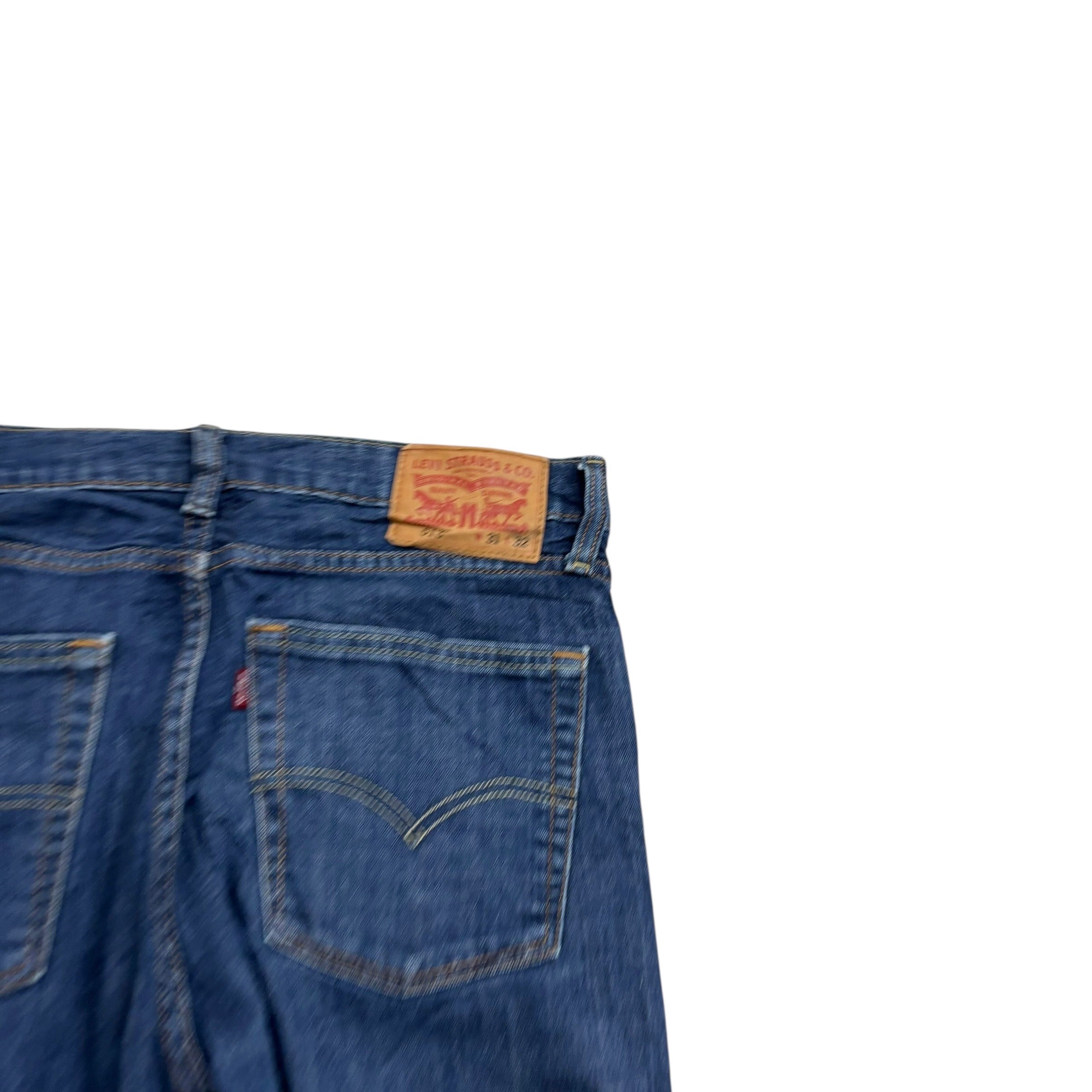 Levis 513 Jeans W31 L32 Mens Dark Blue Slim Straight Fit Stretch Denim (E)