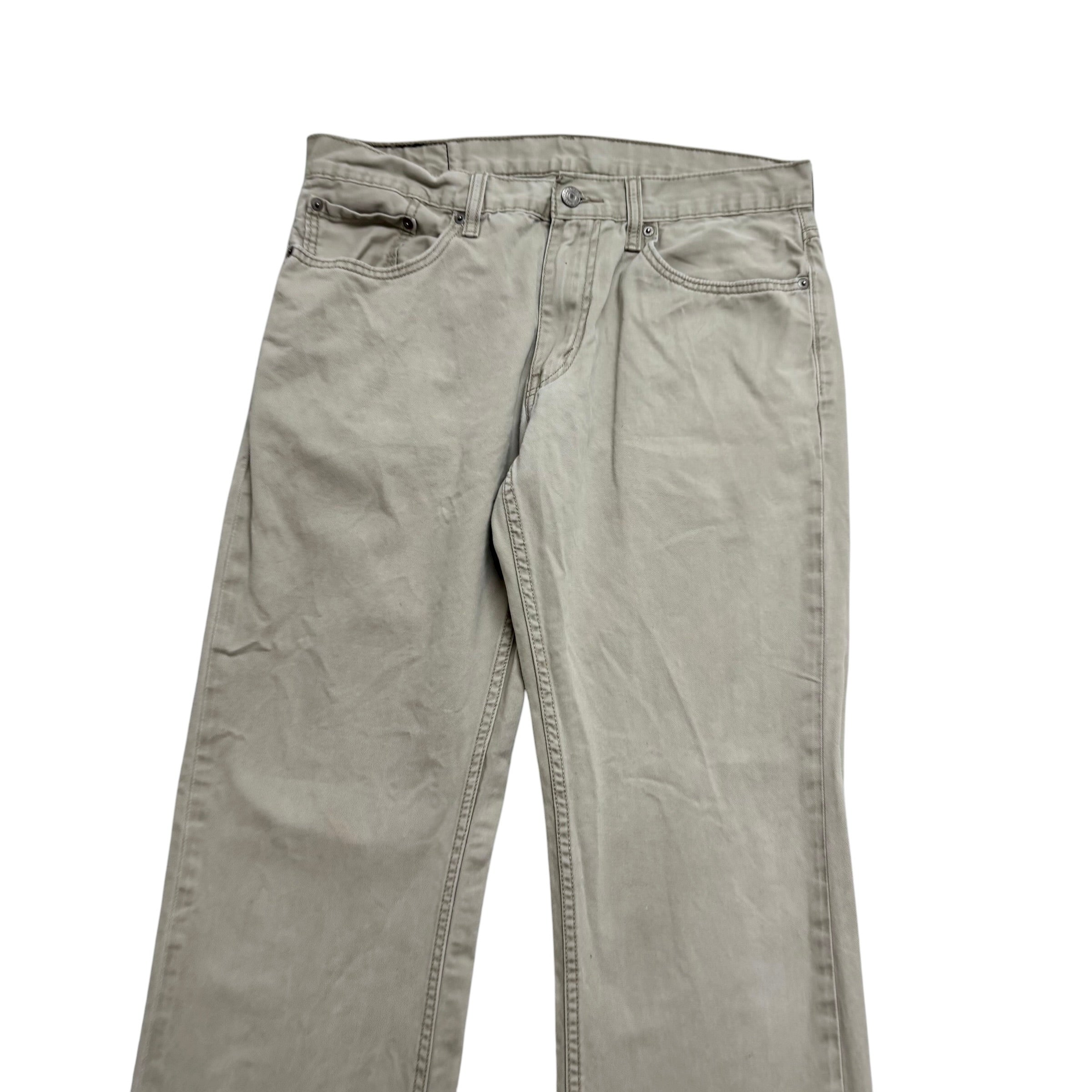 Levis 559 Jeans W34 L32 Mens Cream Relaxed Straight Fit Pants