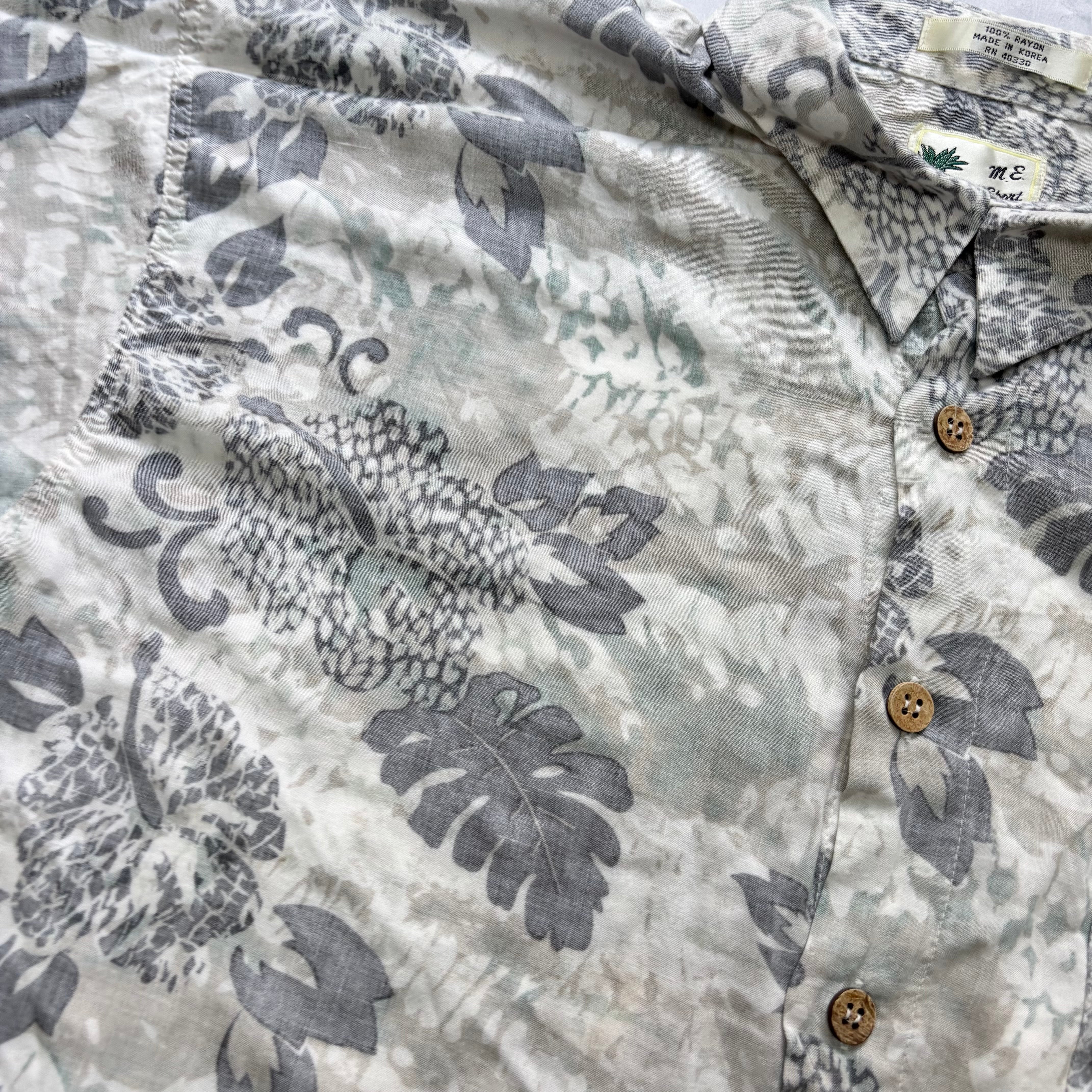 Vintage Hawaiian Shirt Mens XXL Multi Floral Aloha Short Sleeve Rayon (E)