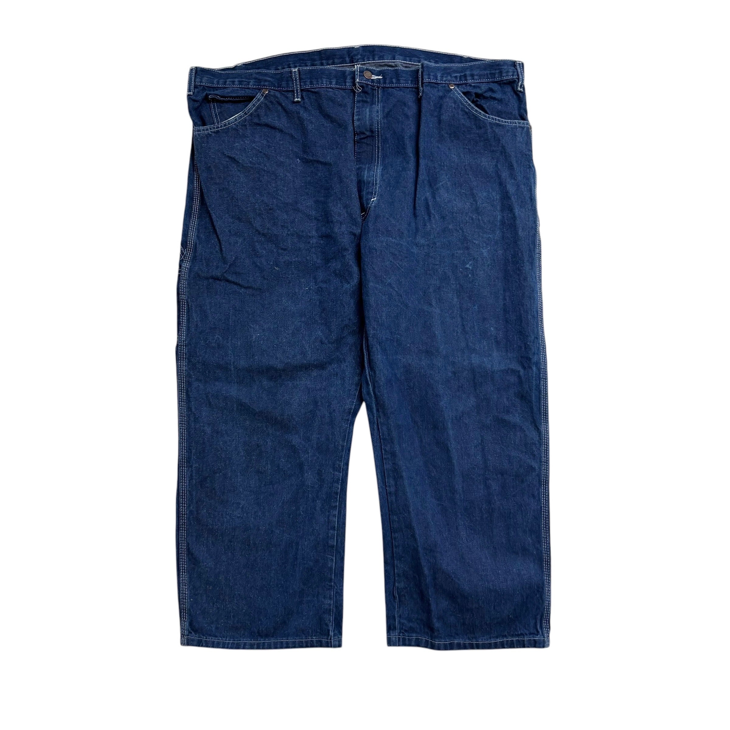 Dickies Carpenter Jeans W48 L27 Mens Dark Blue Relaxed Straight Fit Pants