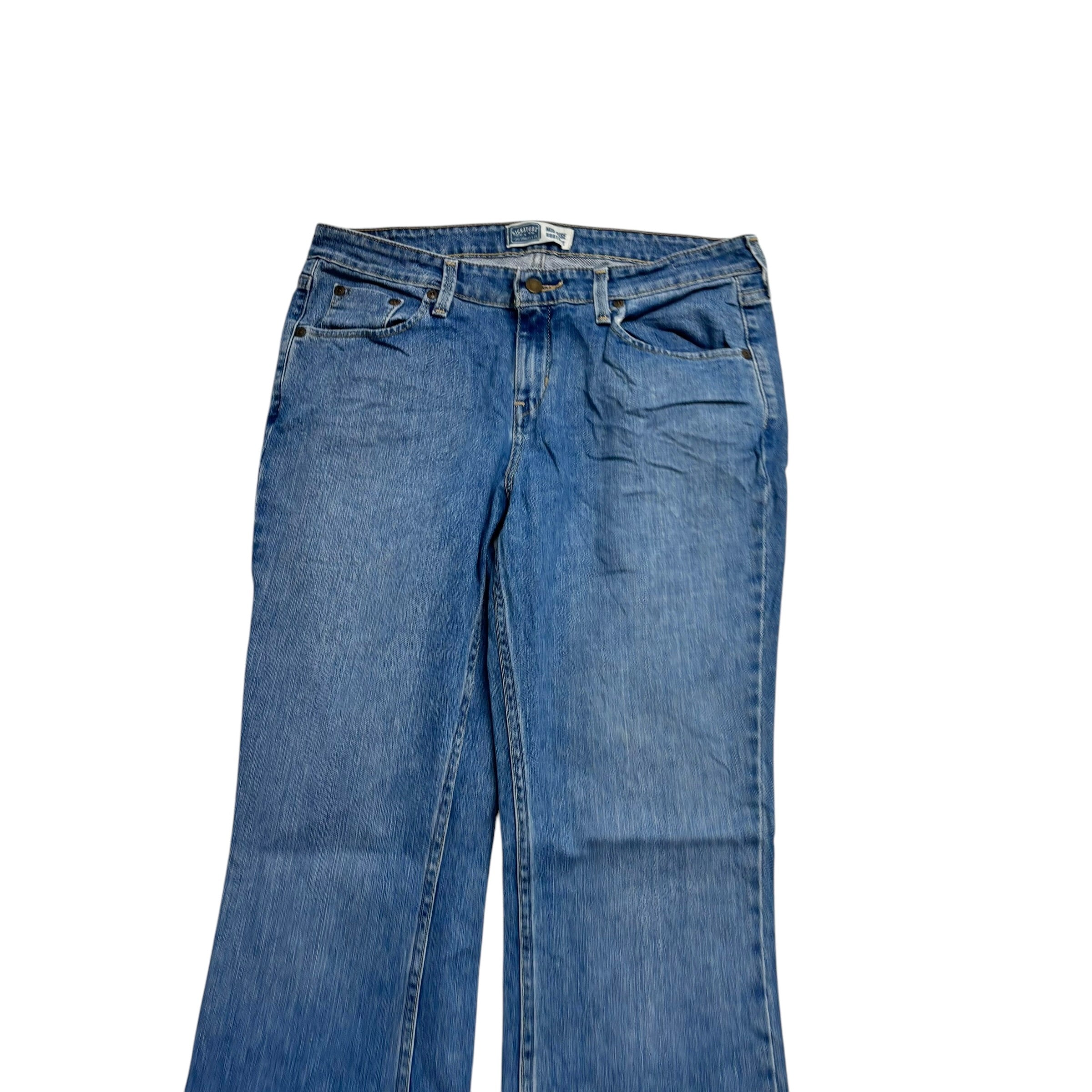 Levis Signature Jeans W34 L34 Womens Bootcut Fit Mid Blue Stretch Denim (E)