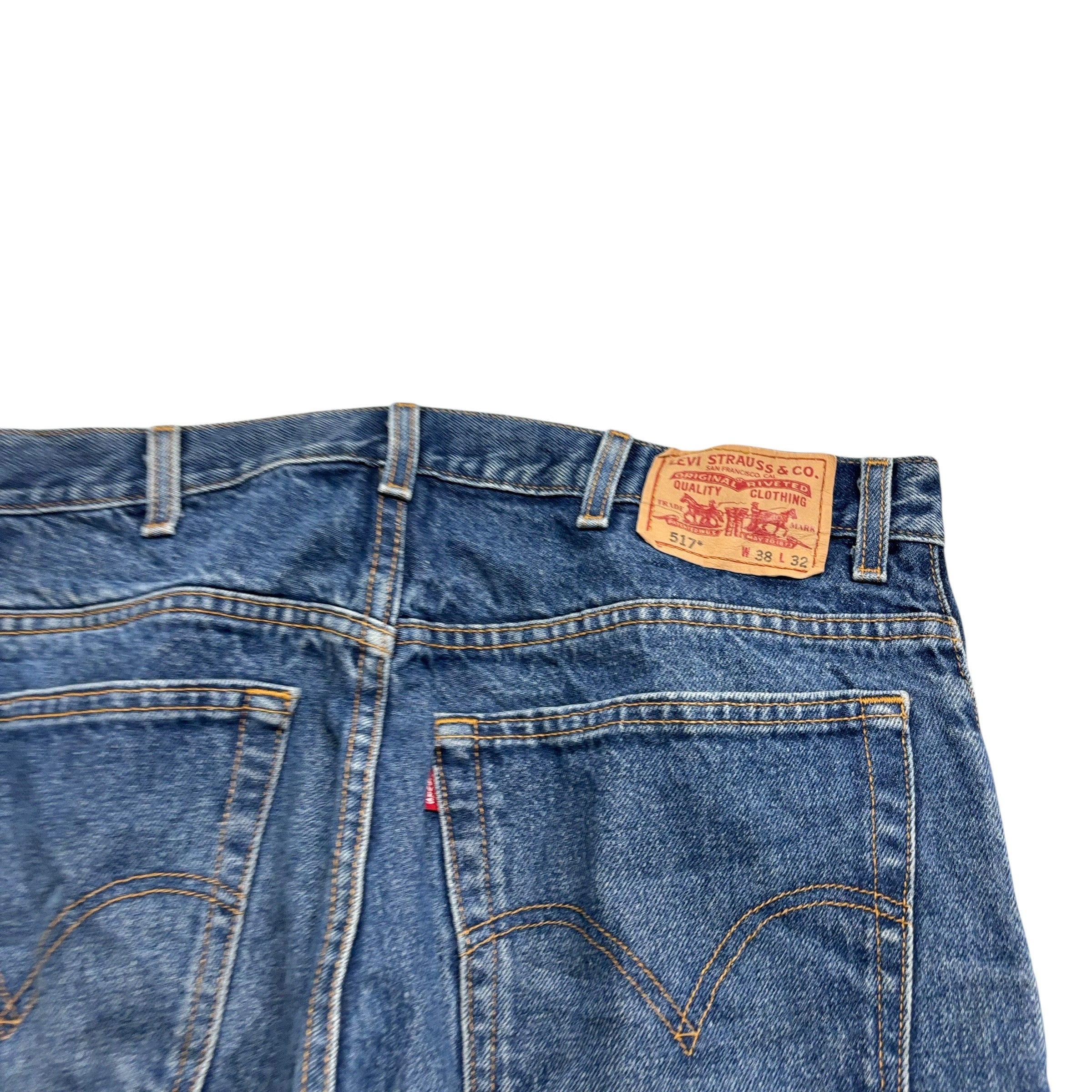 Levis 517 Jeans W38 L32 Mens Mid Blue Regular Bootcut Fit Vintage Denim