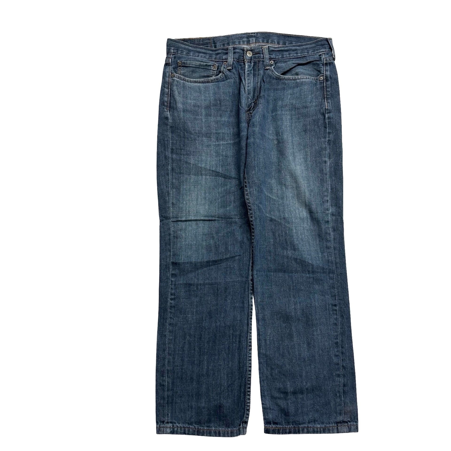 Levis 514 Jeans W34 L29 Mens Dark Blue Regular Straight Fit Denim (F)