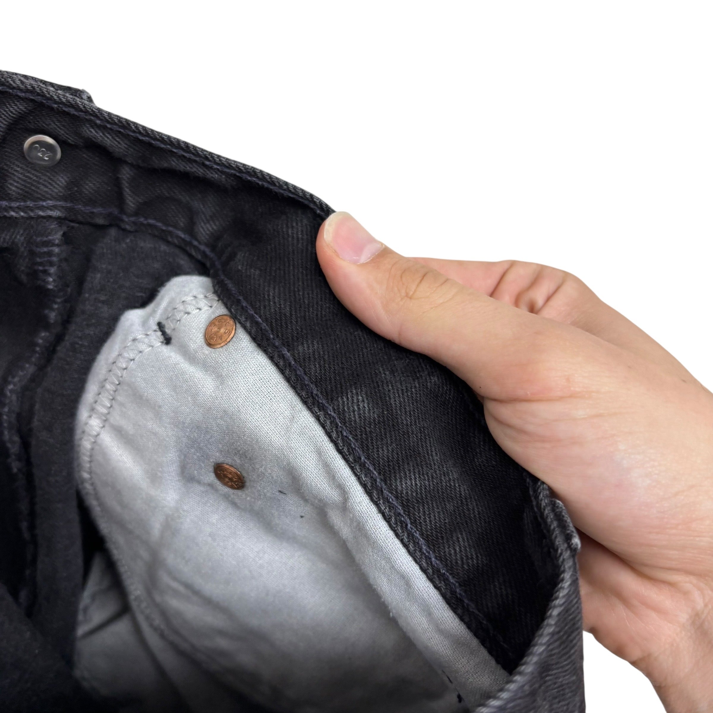 Levis 550 Jeans W34 L30 Mens Black Baggy Relaxed Straight Fit Vintage Denim (E)