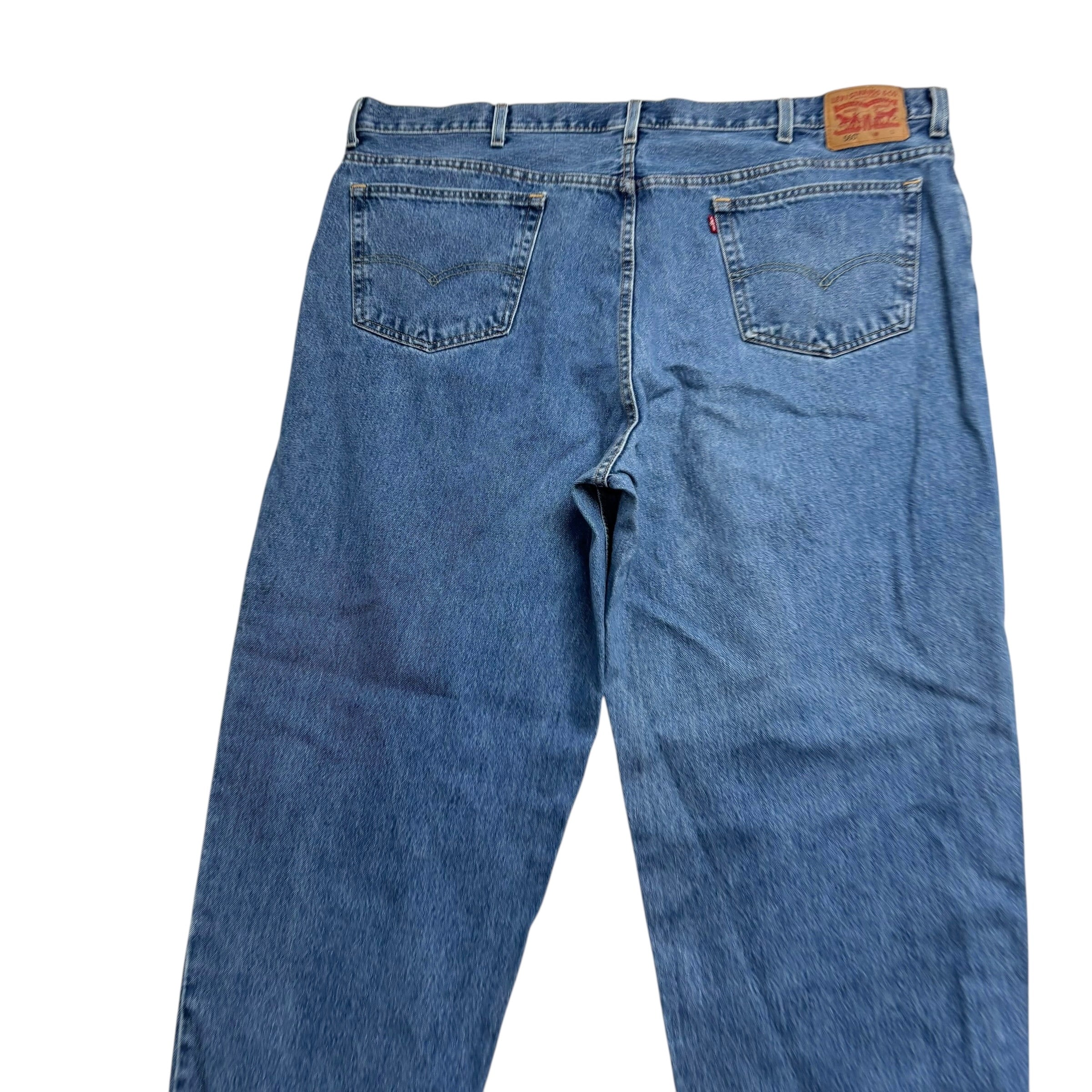 Levis 560 Jeans W48 L32 Mens Mid Blue Baggy Relaxed Comfort Fit Denim (E)