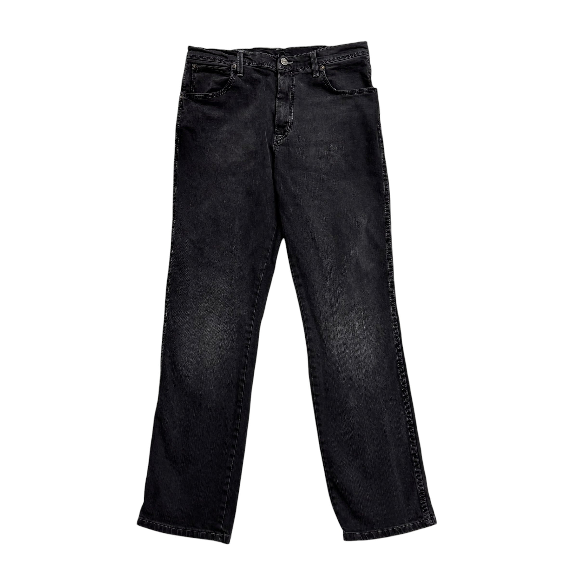Wrangler Texas Stretch Jeans W32 L32 Mens Black Stretch Denim (F)