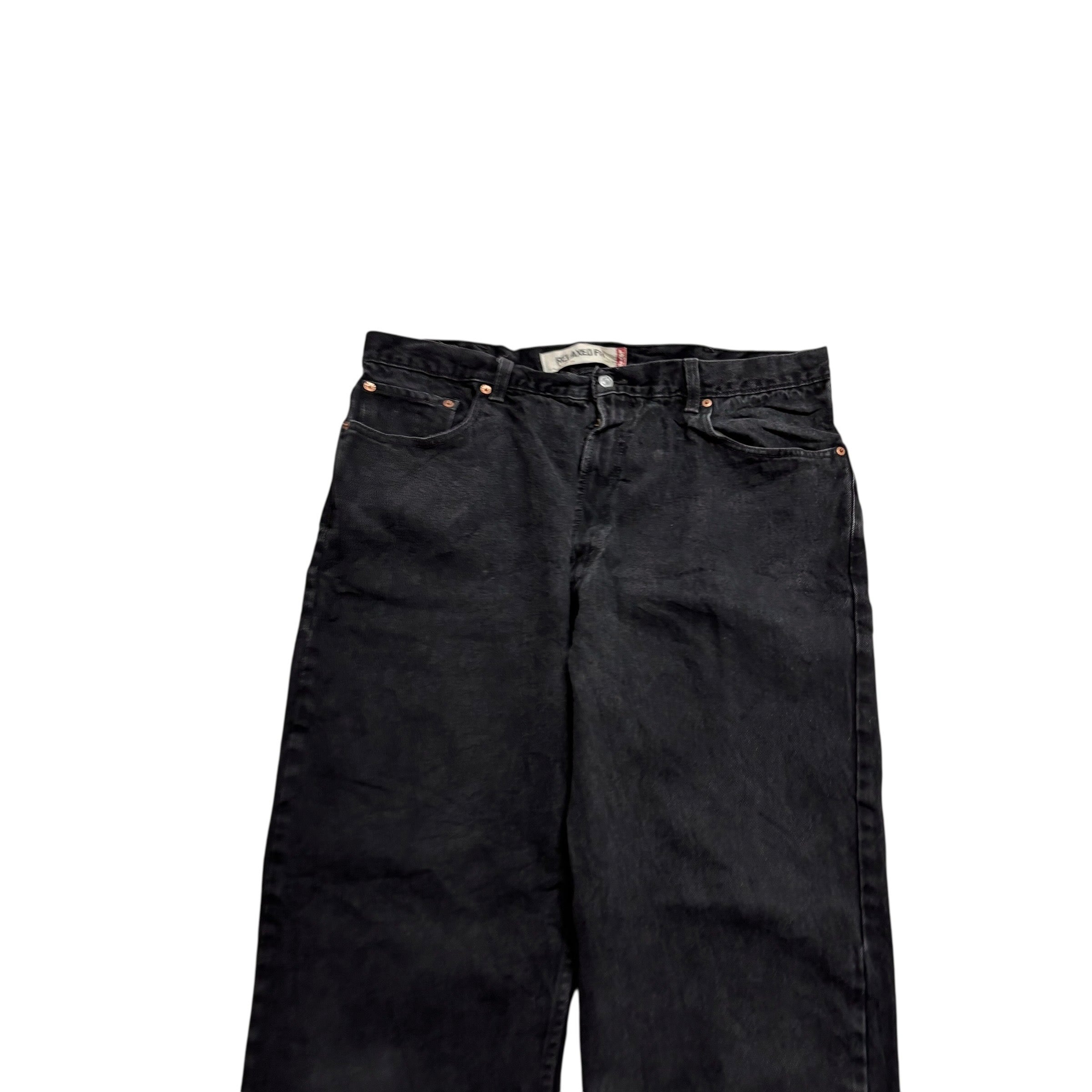 Levis 550 Jeans W40 L32 Mens Black Baggy Relaxed Straight Fit Vintage Denim (E)