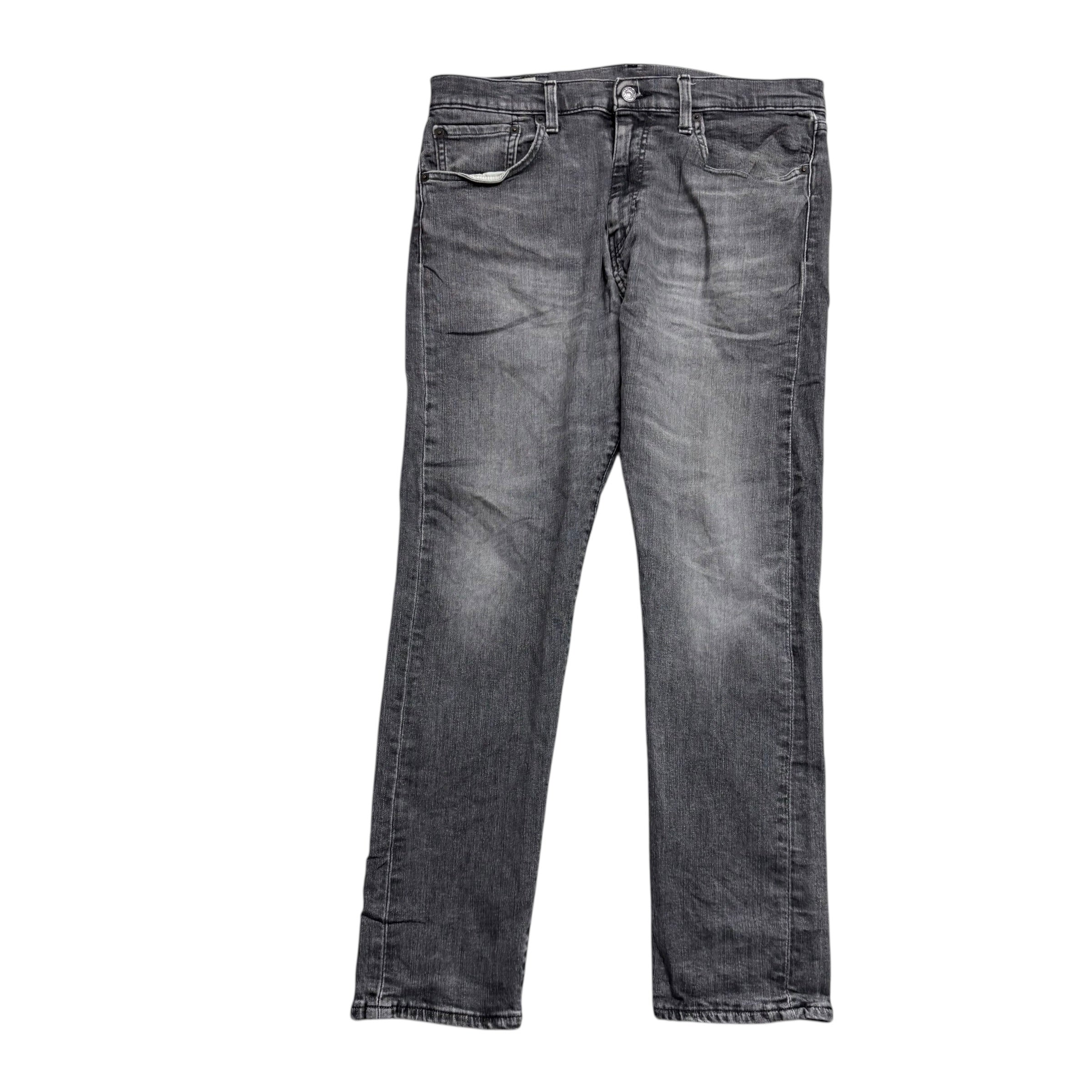 Levis 512 Jeans W34 L29 Mens Grey Slim Tapered Fit Stretch Premium Denim