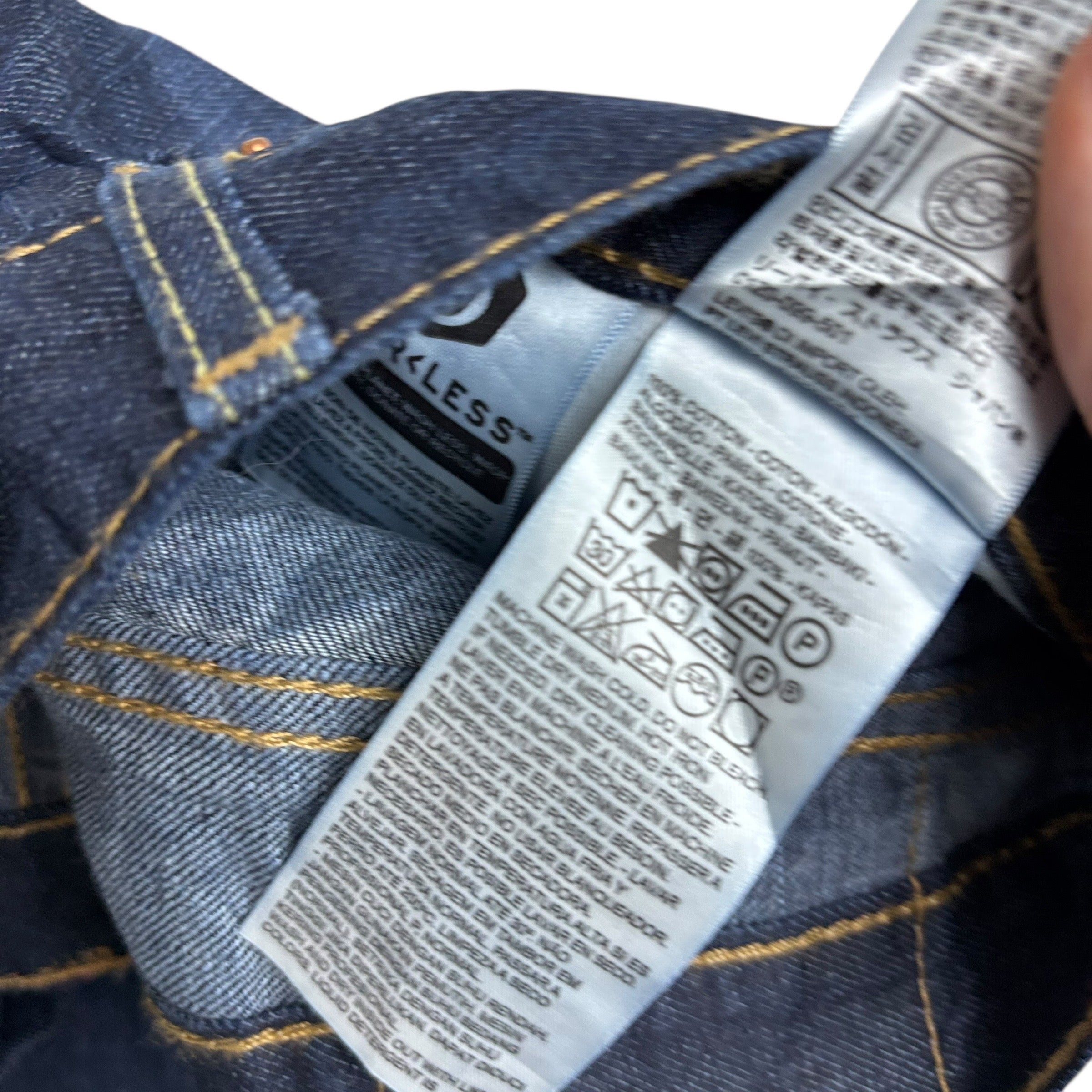 Levis 514 Jeans W34 L32 Mens Dark Blue Regular Straight Fit Denim (E)