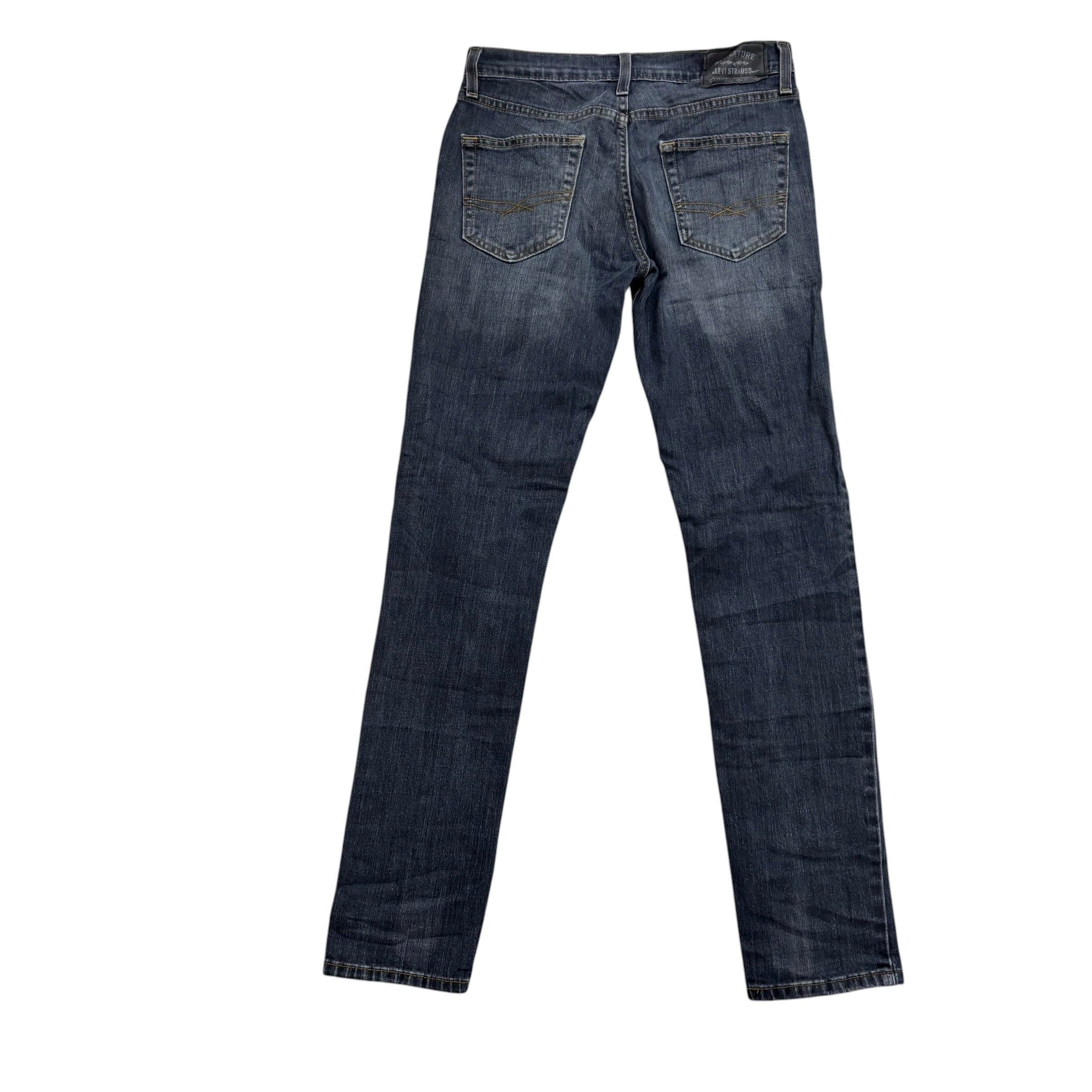 Levis Signature Jeans W29 L32 Mens Dark Blue Skinny Fit Stretch Denim (E)