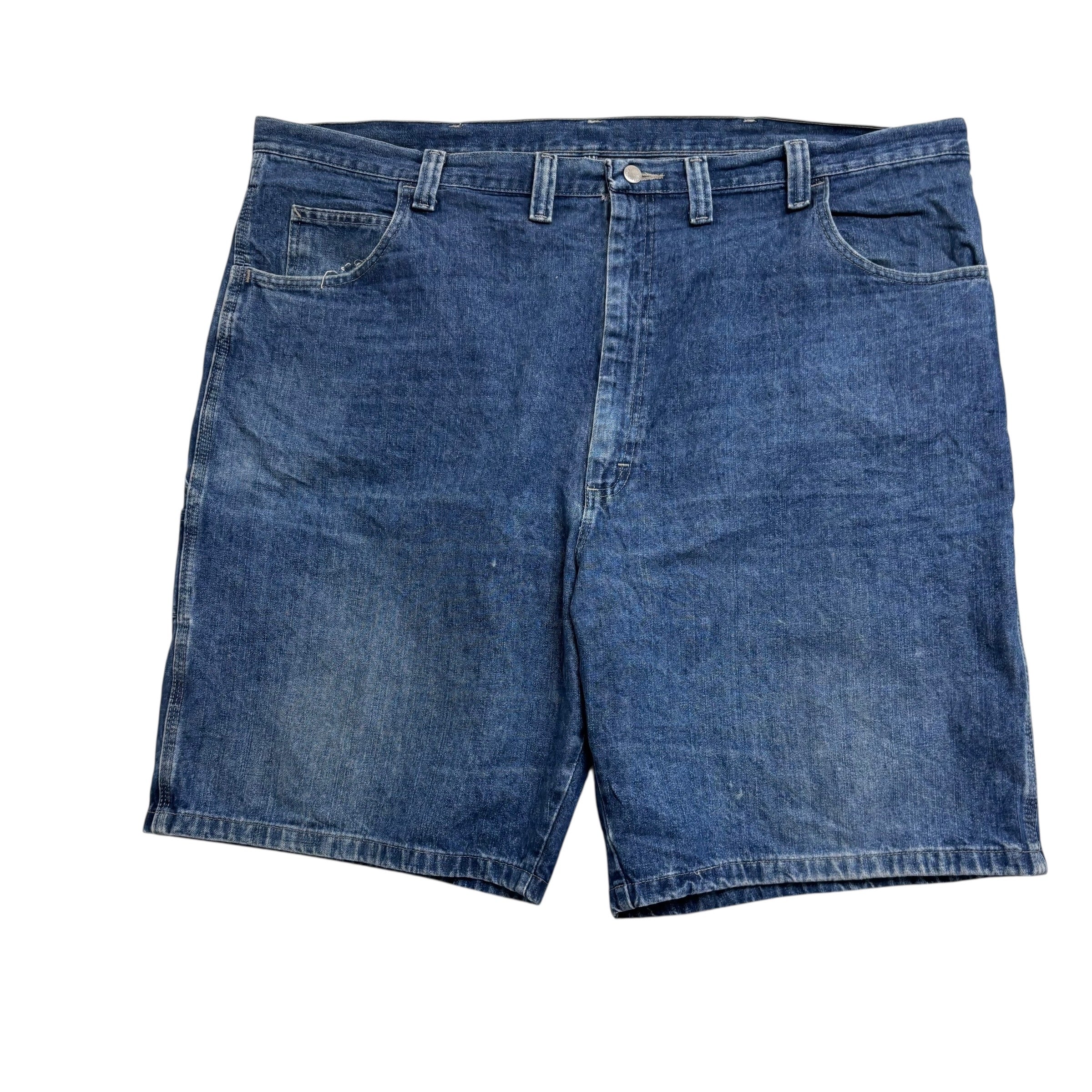 Wrangler Jorts W46 Mens Mid Blue Denim Shorts Baggy Carpenter Vintage Relaxed
