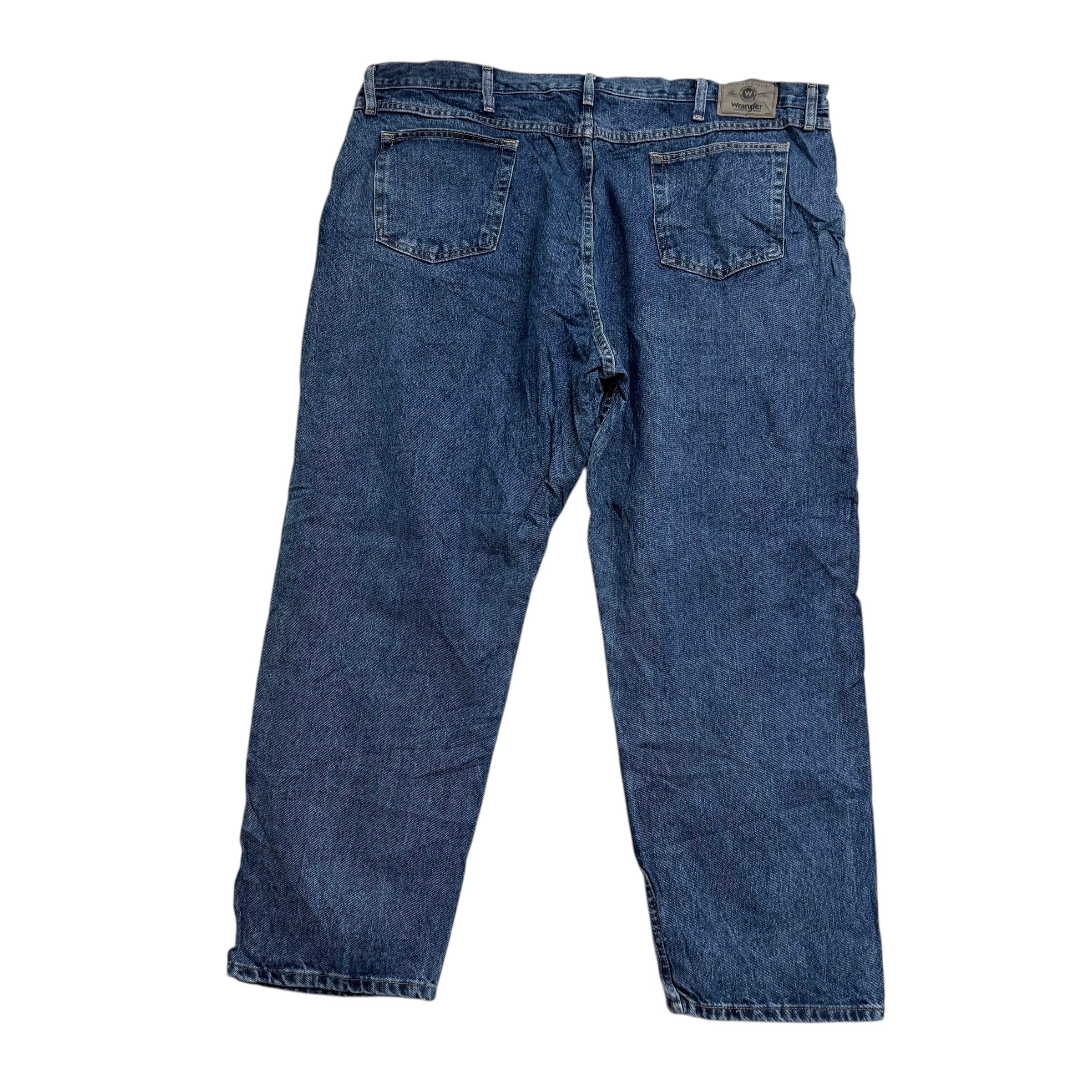 Wrangler Jeans W46 L30 Mens Mid Blue Baggy Relaxed Straight Fit Denim (E)