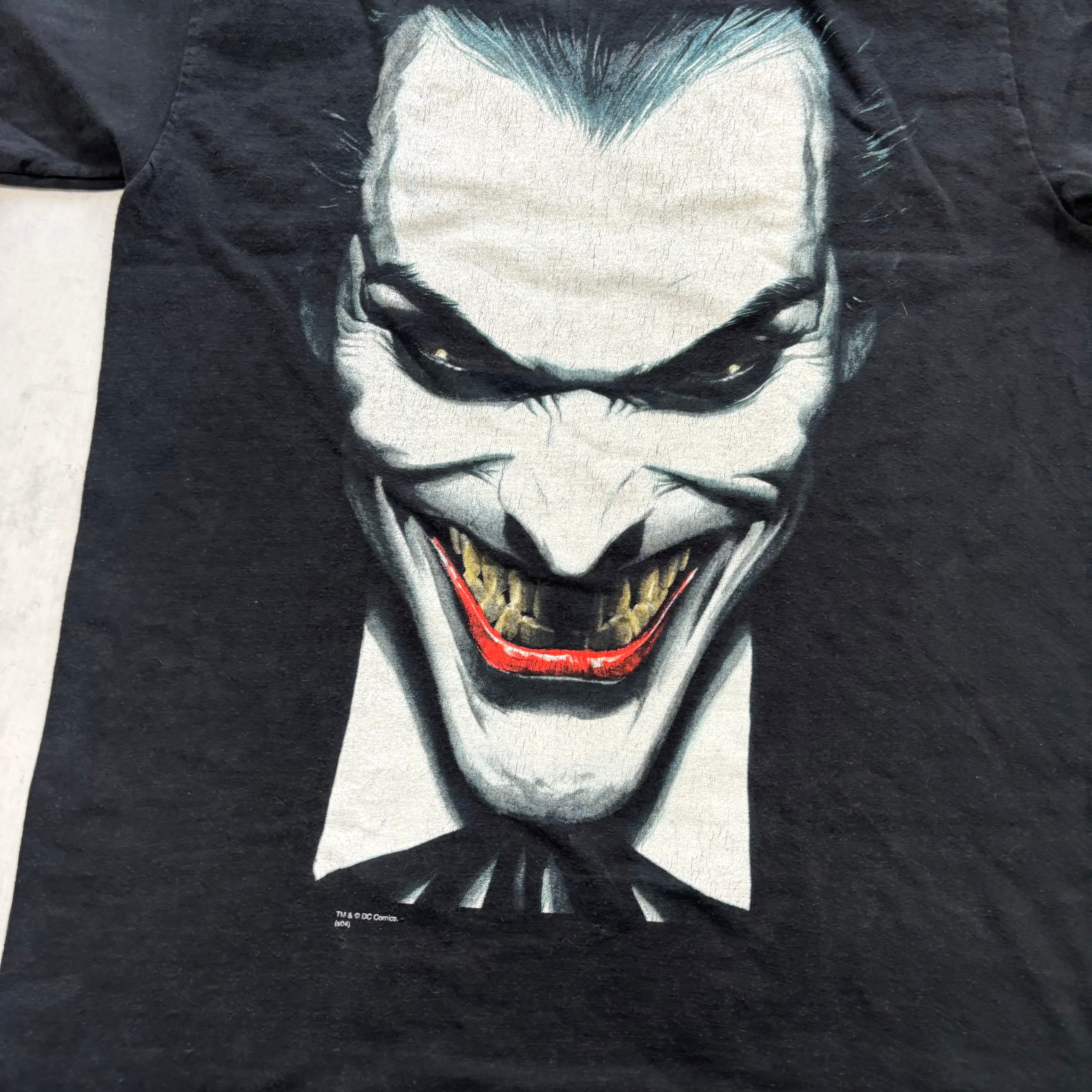 Vintage T Shirt Mens XS Black DC Comics Joker Batman Comics (E)