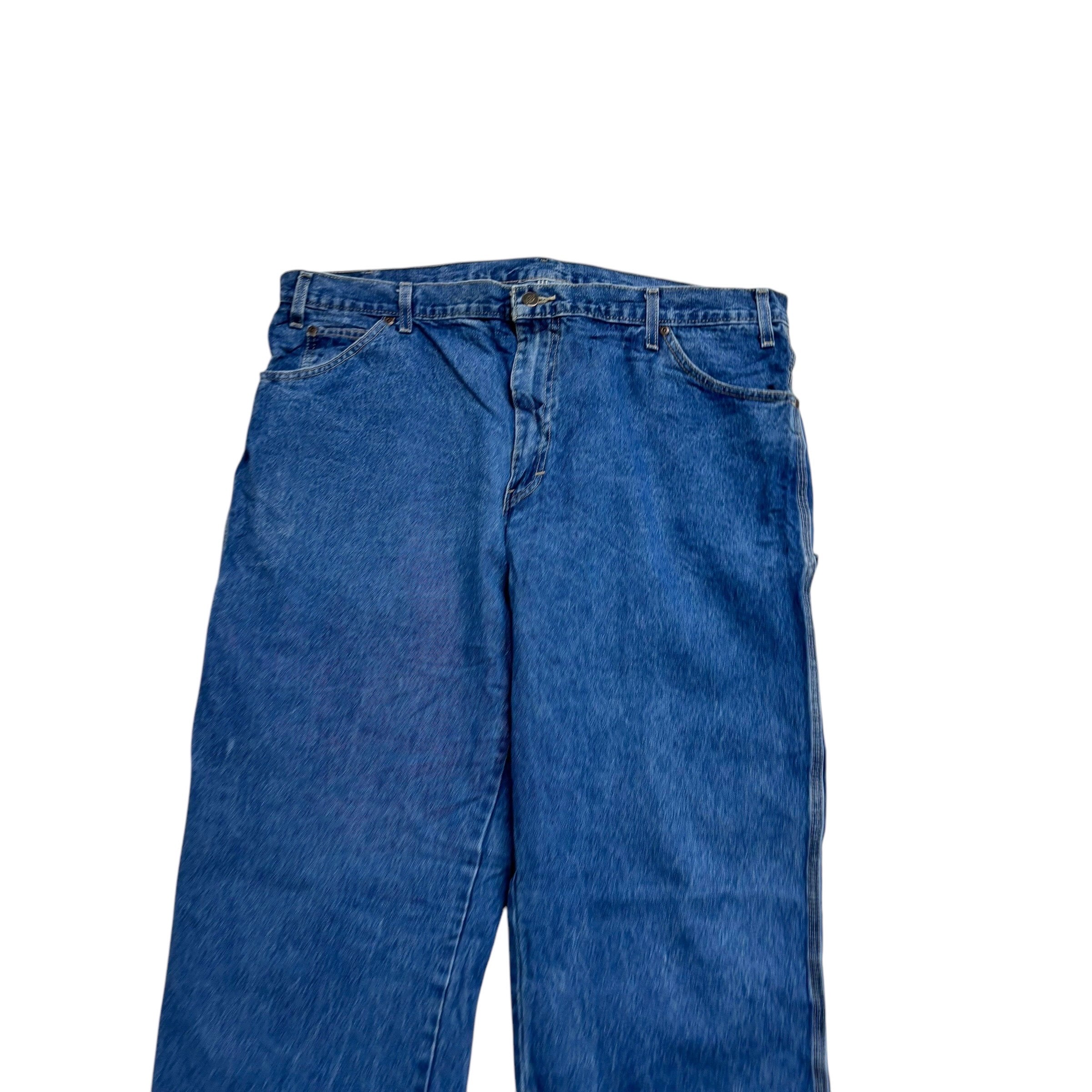 Dickies Carpenter Jeans W40 L34 Mens Mid Blue Relaxed Straight Fit Pants