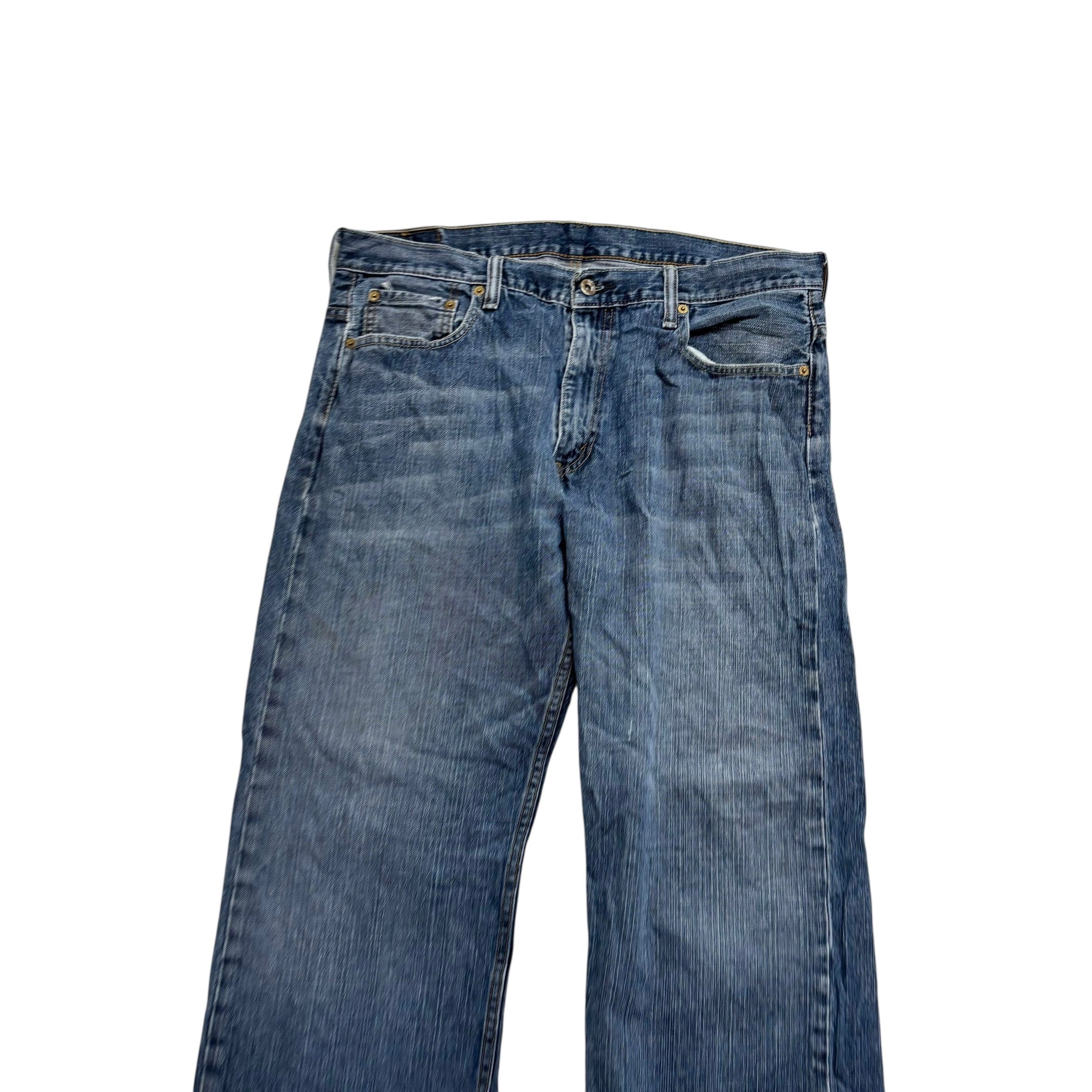 Levis 569 Jeans W36 L30 Mens Mid Blue Baggy Relaxed Straight Fit Denim