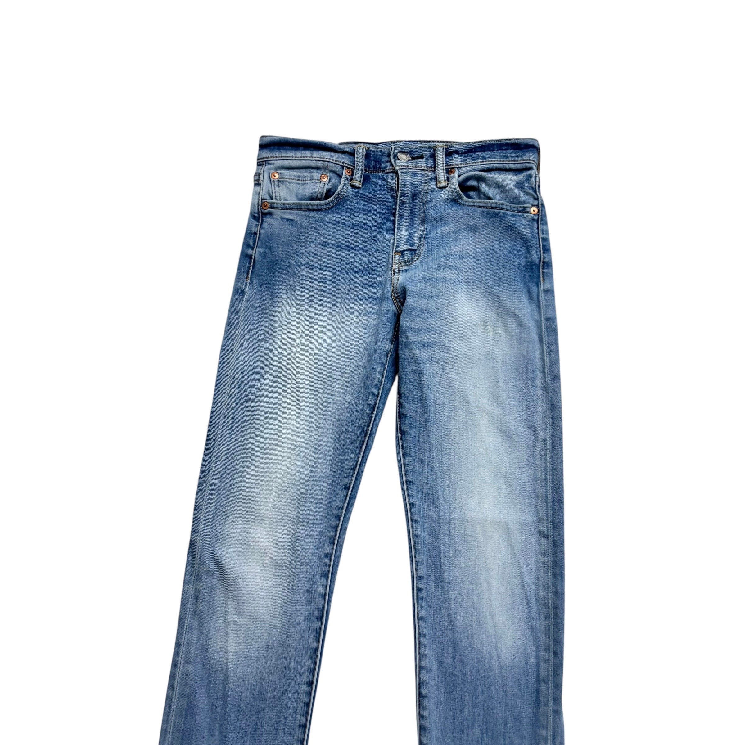 Levis 502 Jeans W29 L32 Mens Mid Blue Regular Tapered Fit Stretch Denim (E)