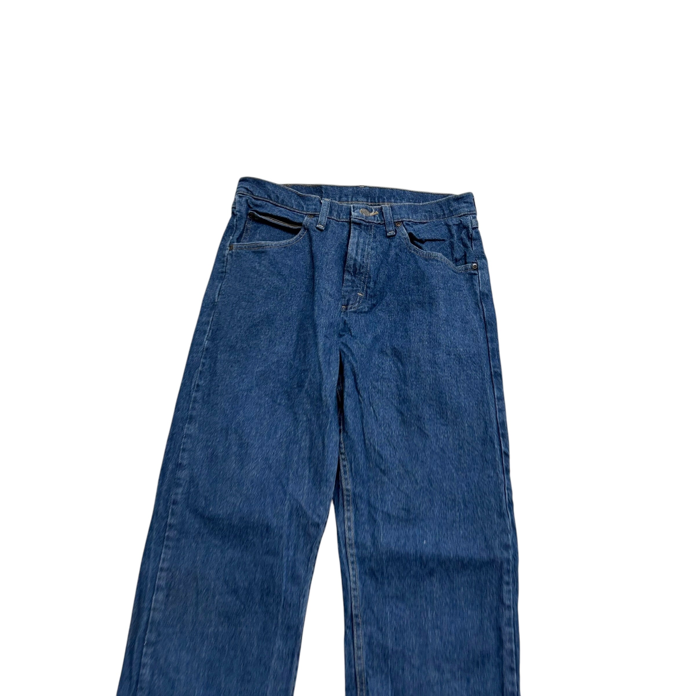 Wrangler Jeans W30 L32 Mens Mid Blue Relaxed Straight Fit Stretch Denim (E)