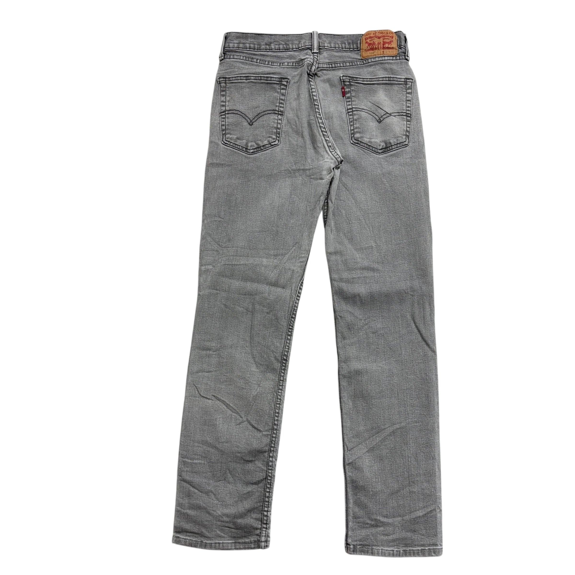 Levis 513 Jeans W30 L31 Mens Grey Slim Straight Fit Stretch Denim