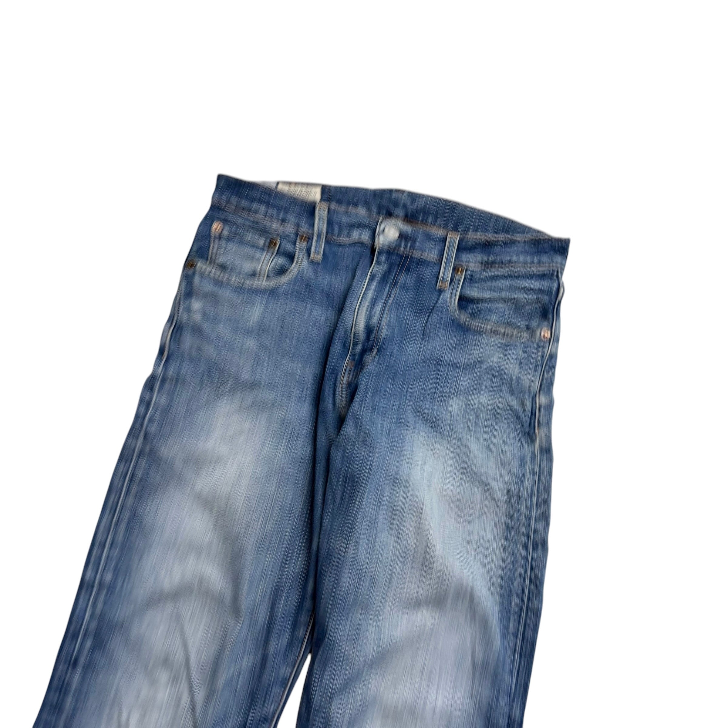 Levis 512 Jeans W30 L34 Mens Mid Blue Slim Tapered Fit Stretch Distressed (F)