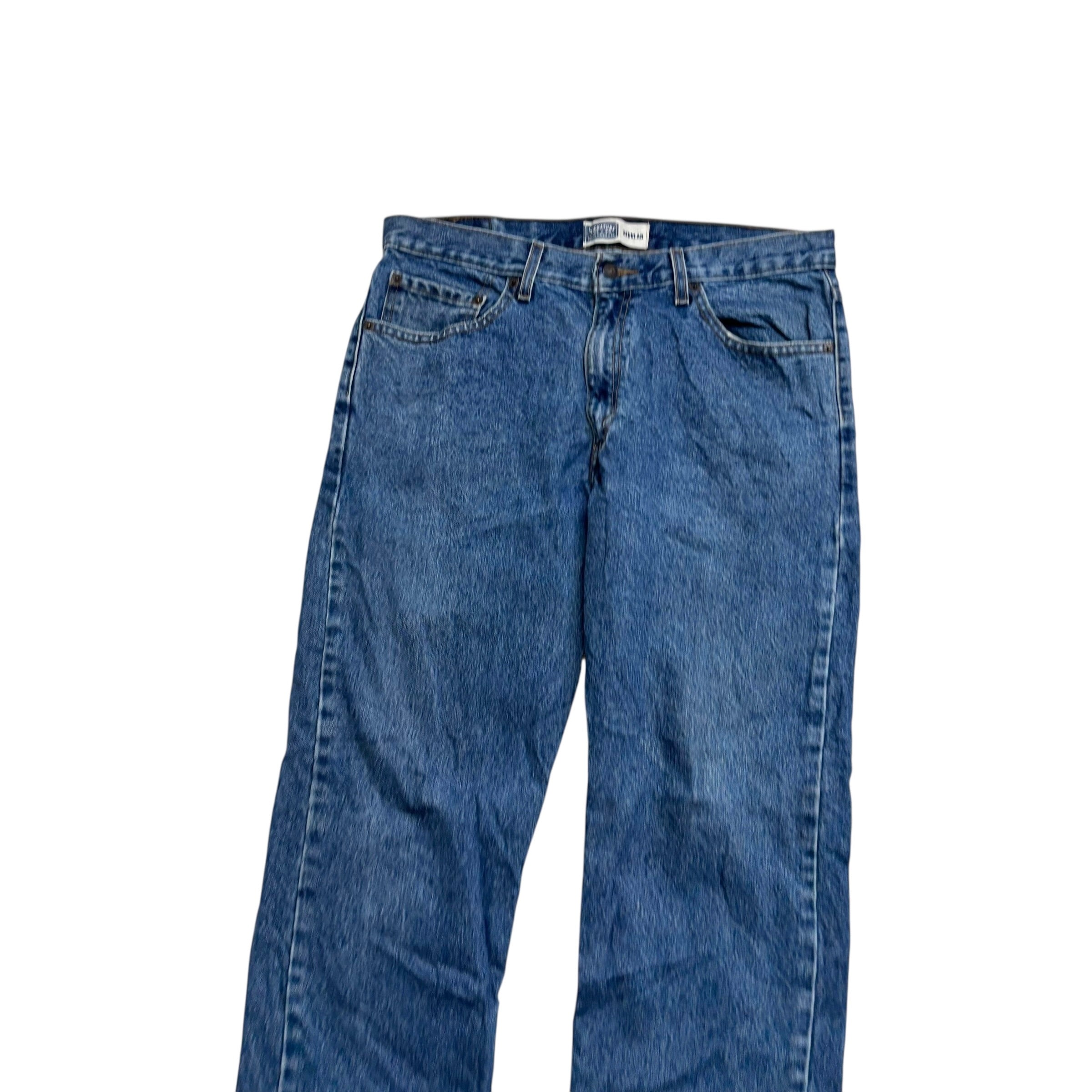 Levis Signature Jeans W34 L30 Mens Mid Blue Regular Straight Fit Vintage