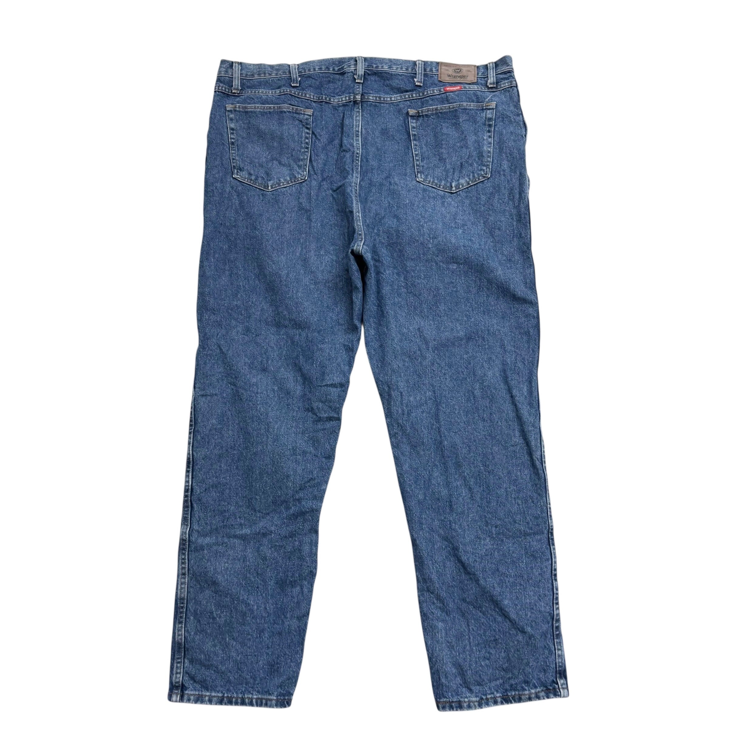 Wrangler Jeans W48 L32 Mens Mid Blue Regular Straight Fit Vintage Denim (E)