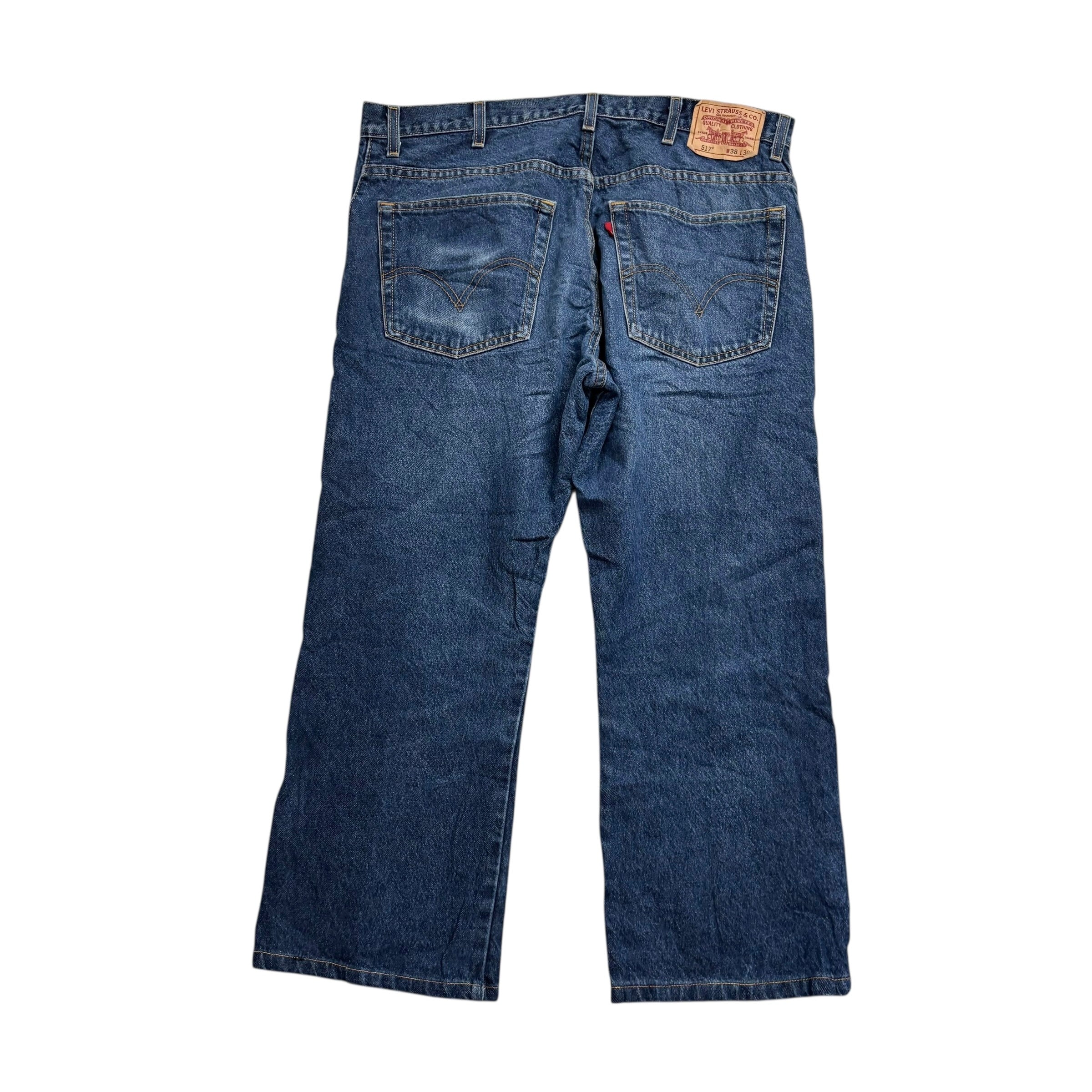 Levis 517 Jeans W38 L27 Mens Mid Blue Regular Bootcut Fit Vintage Denim (E)