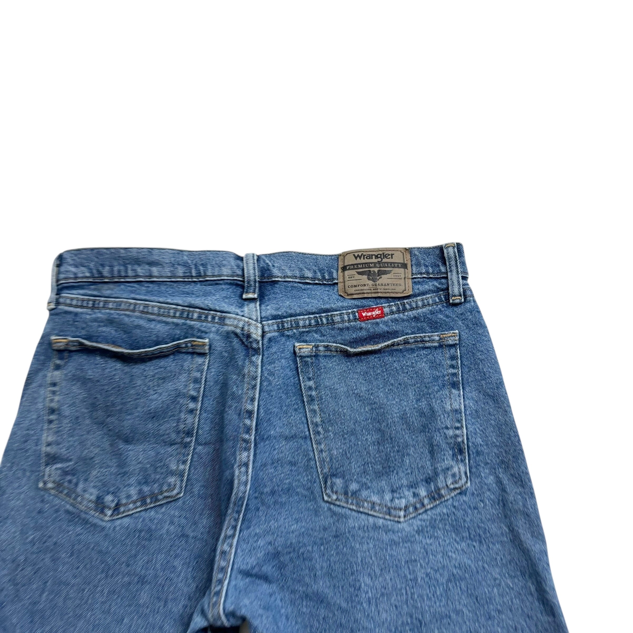 Wrangler Jorts W32 Mens Denim Shorts Mid Blue Regular Fit Stretch