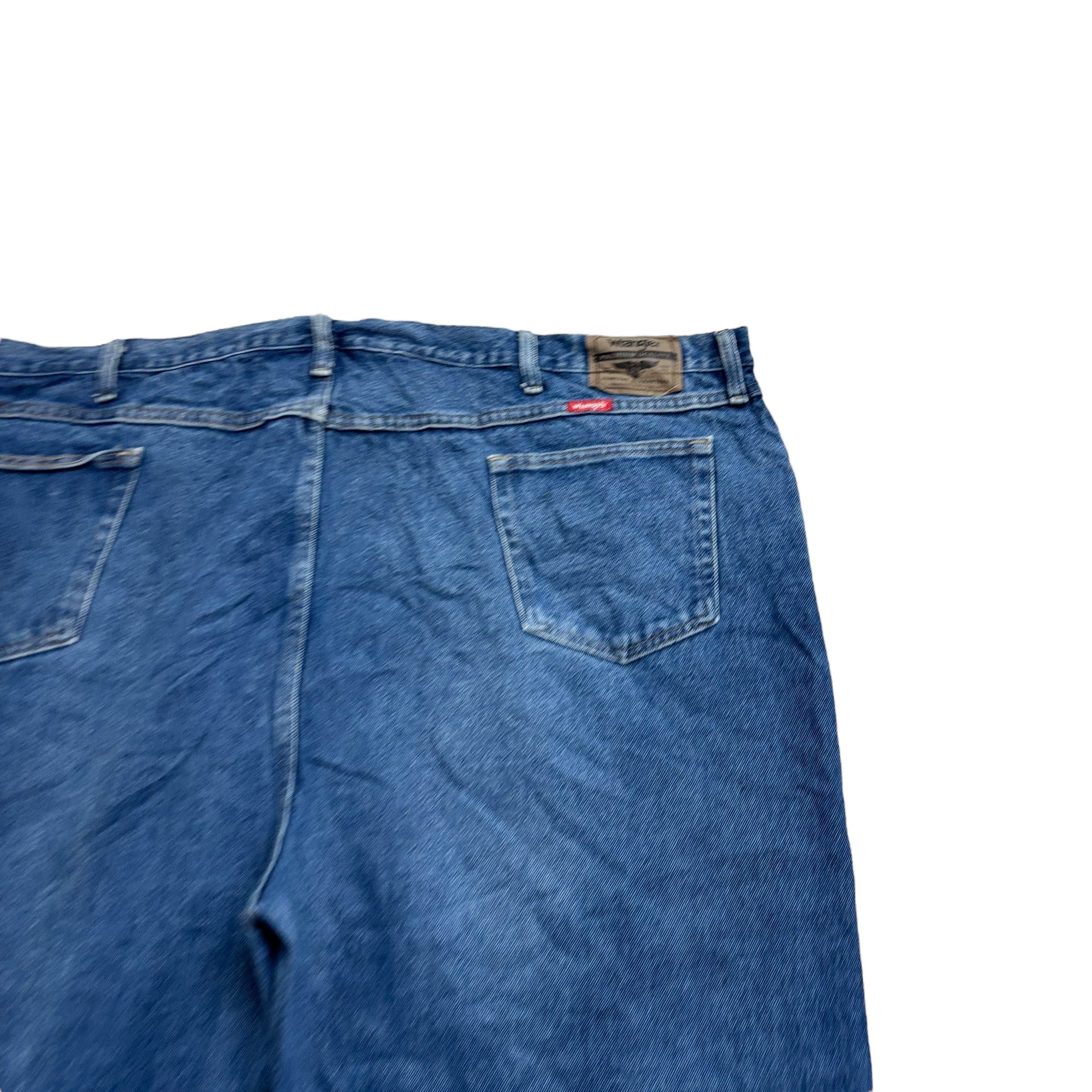 Wrangler Jeans W54 L30 Mens Mid Blue Baggy Relaxed Straight Fit Denim (E)