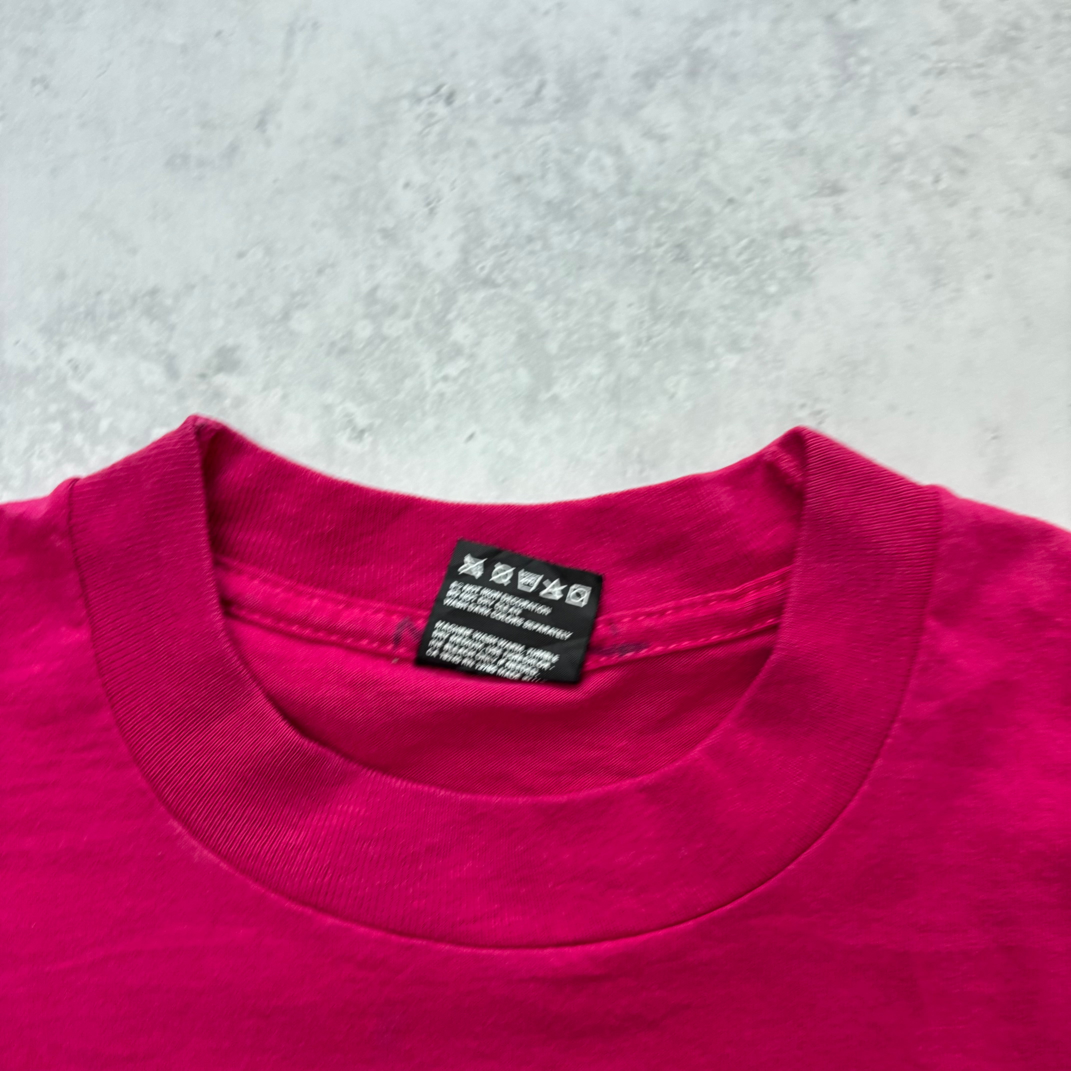 Vintage T Shirt Mens XS Pink Single Stitch Graphic Print 90s Gymnastics (E)