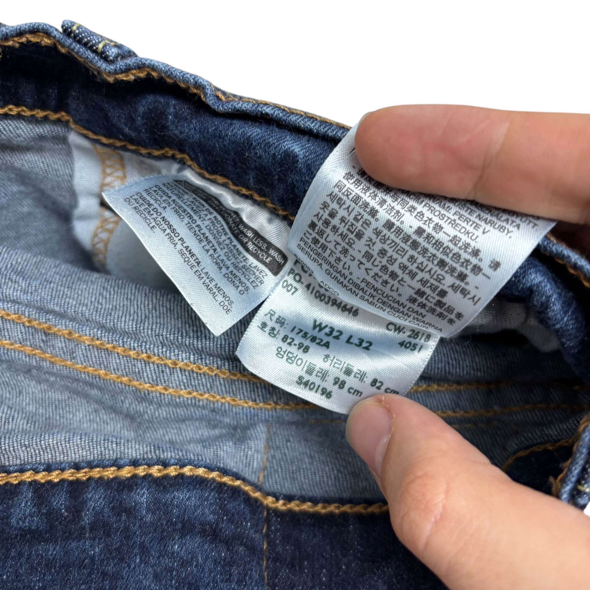 Levis 514 Jeans W32 L32 Mens Dark Blue Regular Straight Fit Stretch Denim