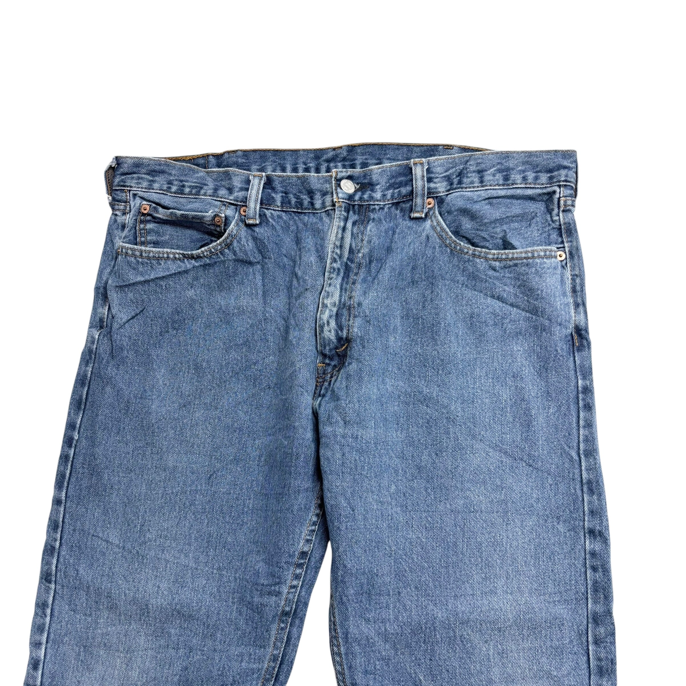 Levis 505 Jeans W38 L30 Mens Mid Blue Regular Straight Fit Vintage Denim