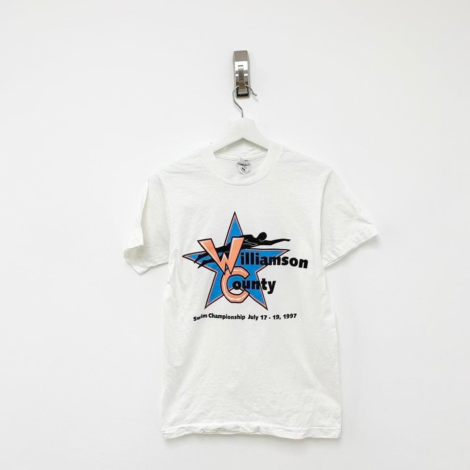 Vintage White Single Stitch 90s Graphic T Shirt X-Small