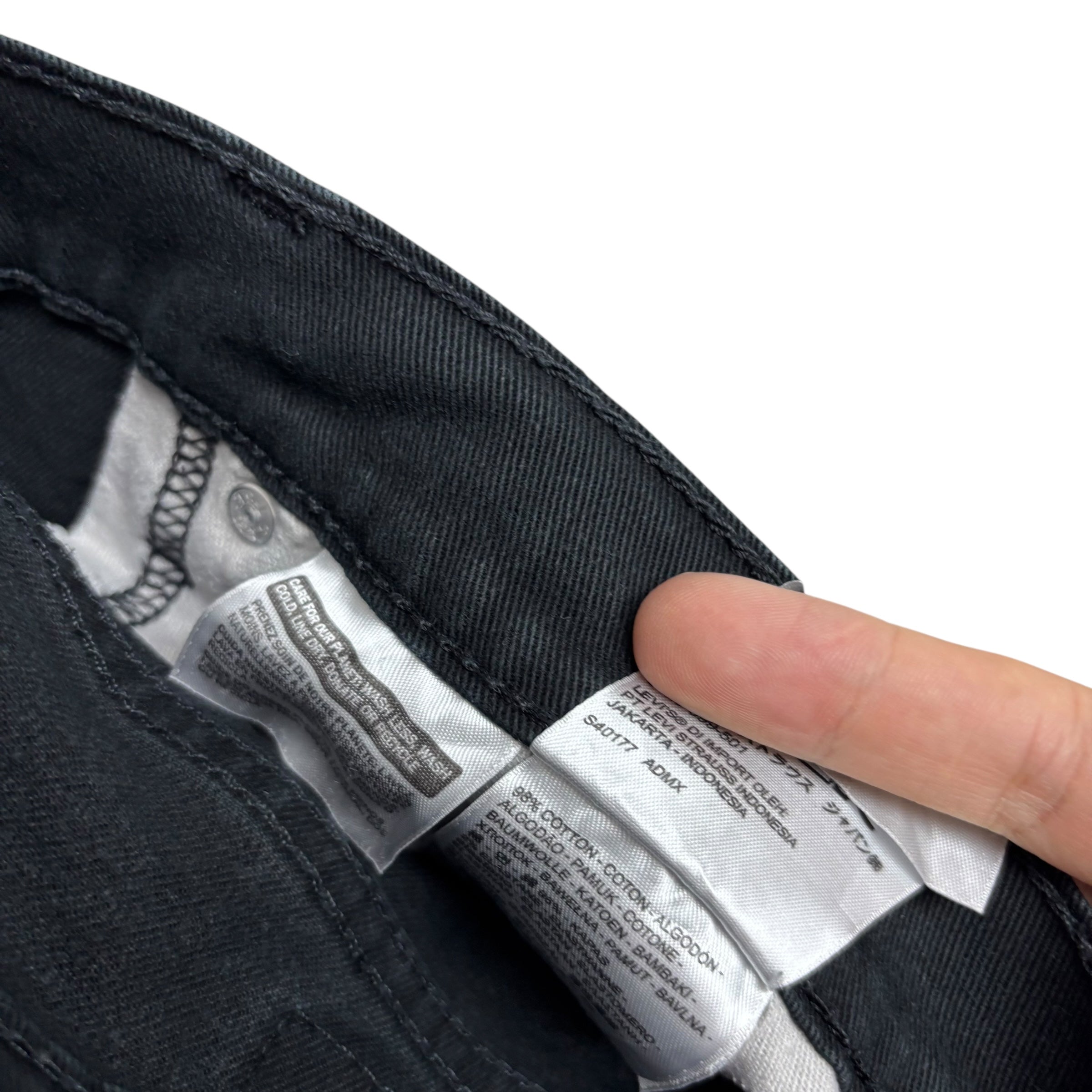 Levis 513 Jeans W36 L30 Mens Black Slim Straight Fit Stretch Denim