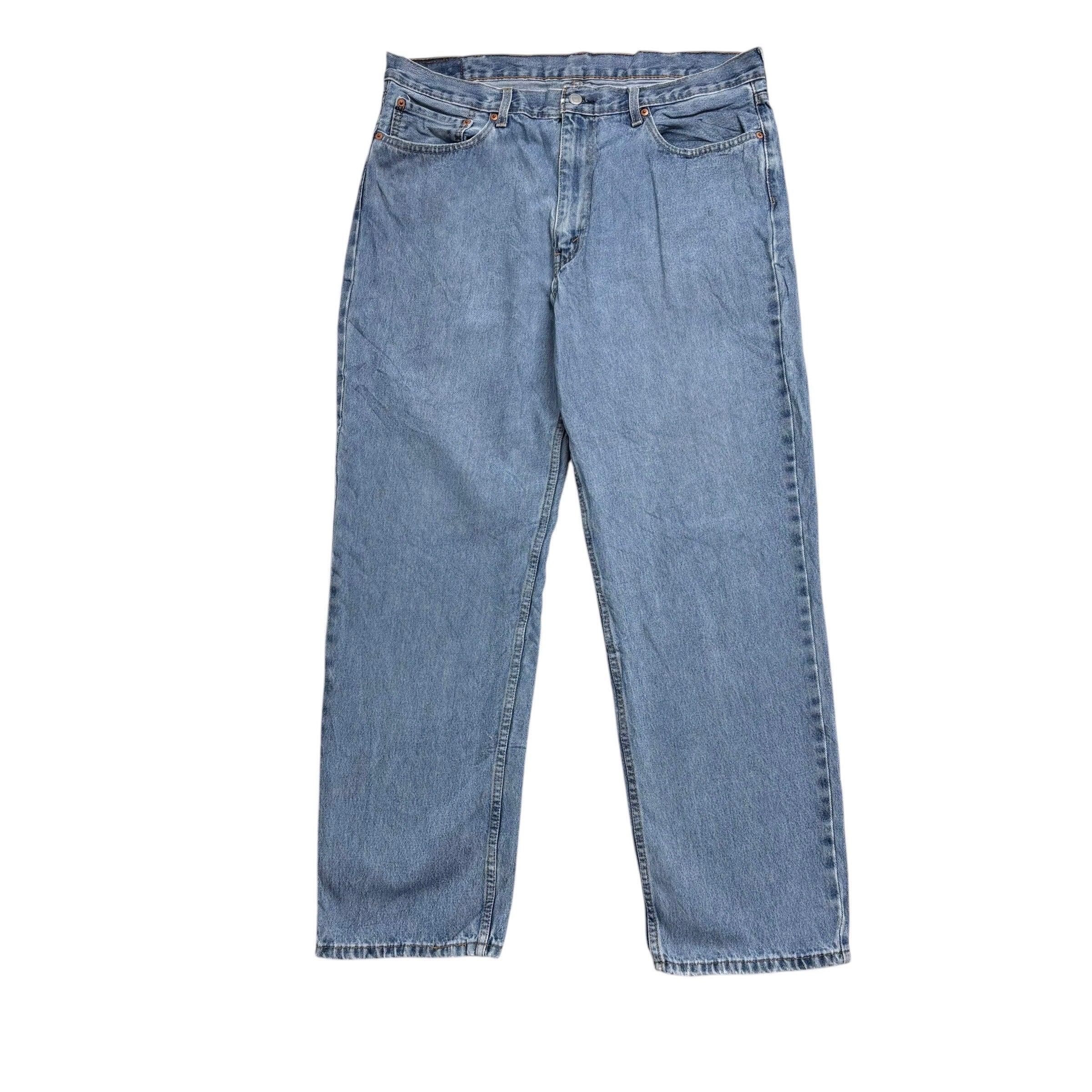 Levis 550 Jeans W38 L32 Mens Light Blue Baggy Relaxed Straight Fit Denim (E)