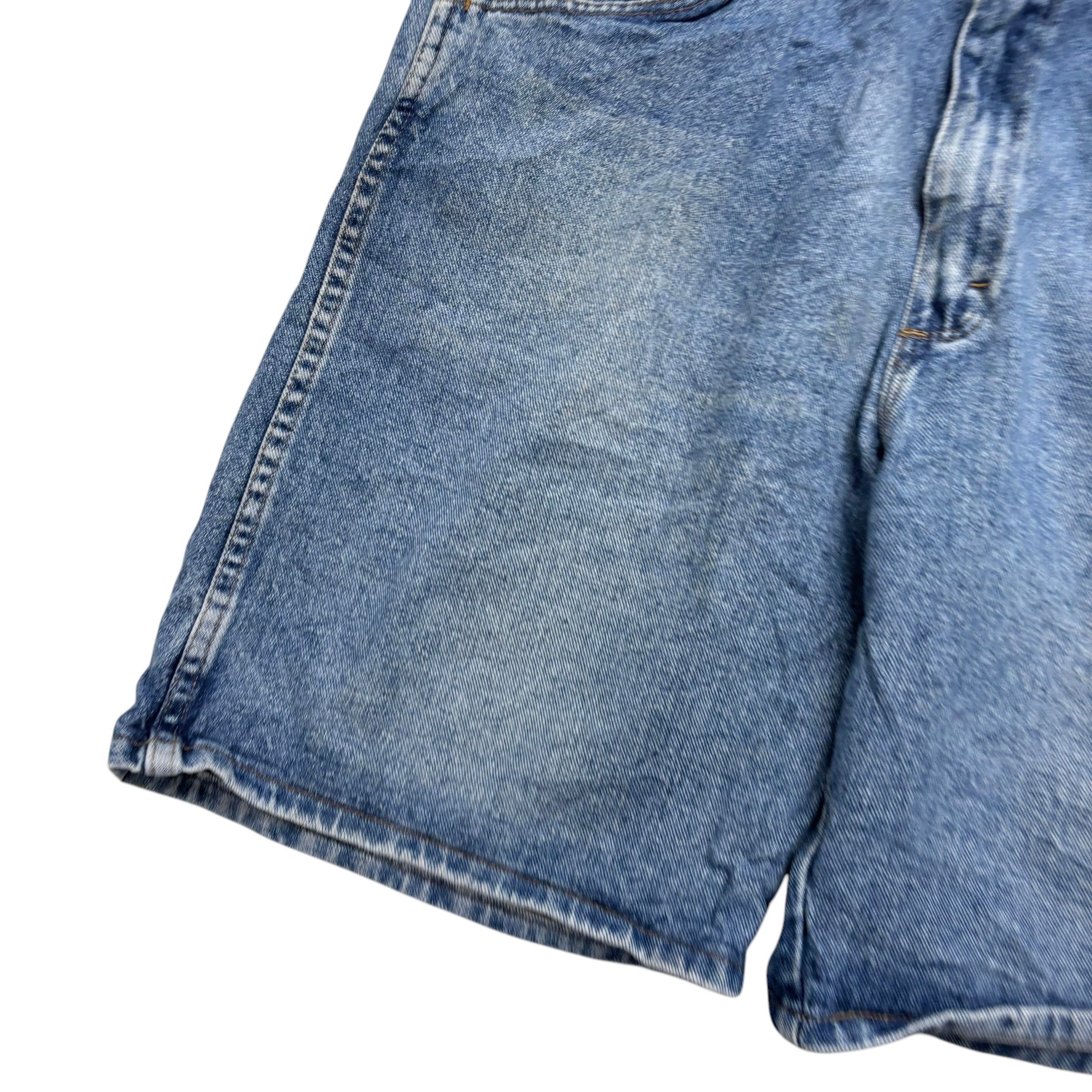 Vintage Wrangler Baggy Jorts W36 Mens Denim Shorts Mid Blue Relaxed Fit