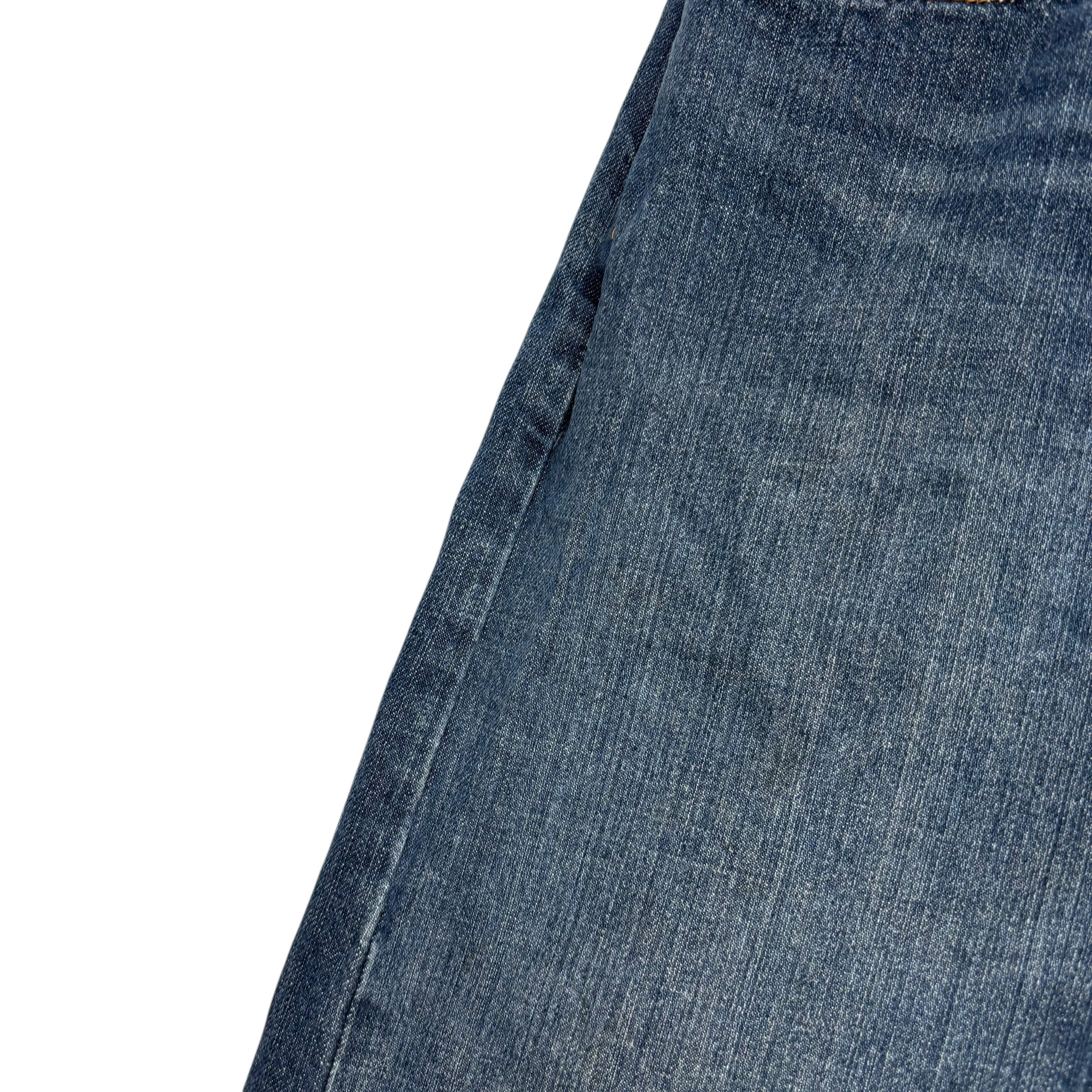 Levis 505 Jeans W36 L30 Mens Dark Blue Regular Straight Fit Vintage Denim