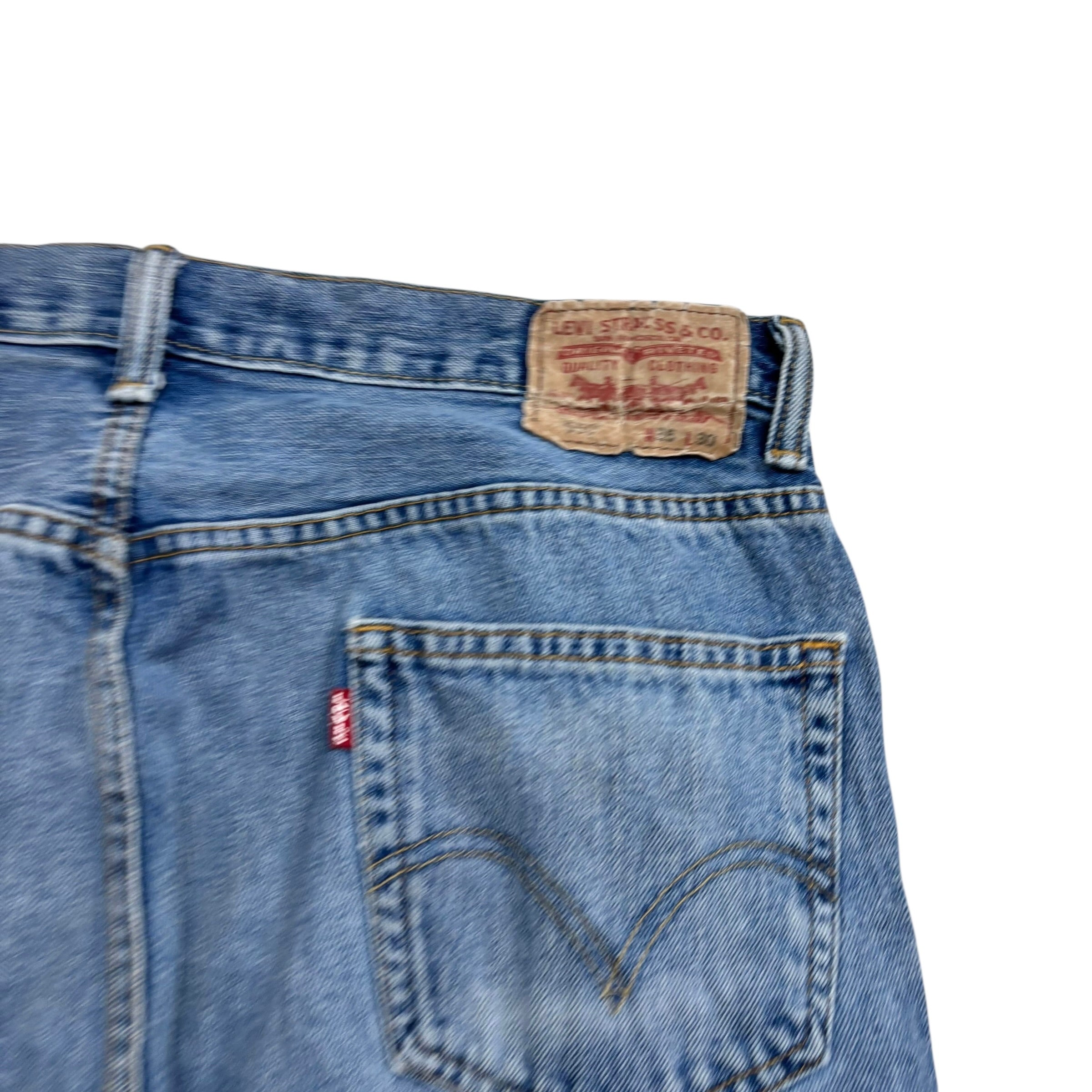 Levis 550 Jeans W36 L30 Mens Mid Blue Baggy Relaxed Straight Fit Vintage Denim