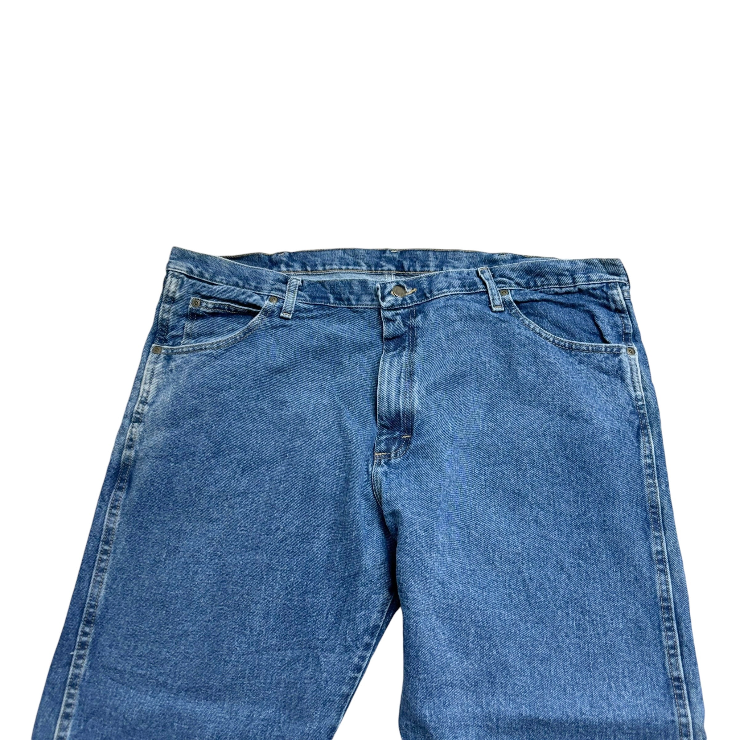 Wrangler Jeans W42 L30 Mens Mid Blue Baggy Relaxed Straight Fit Denim