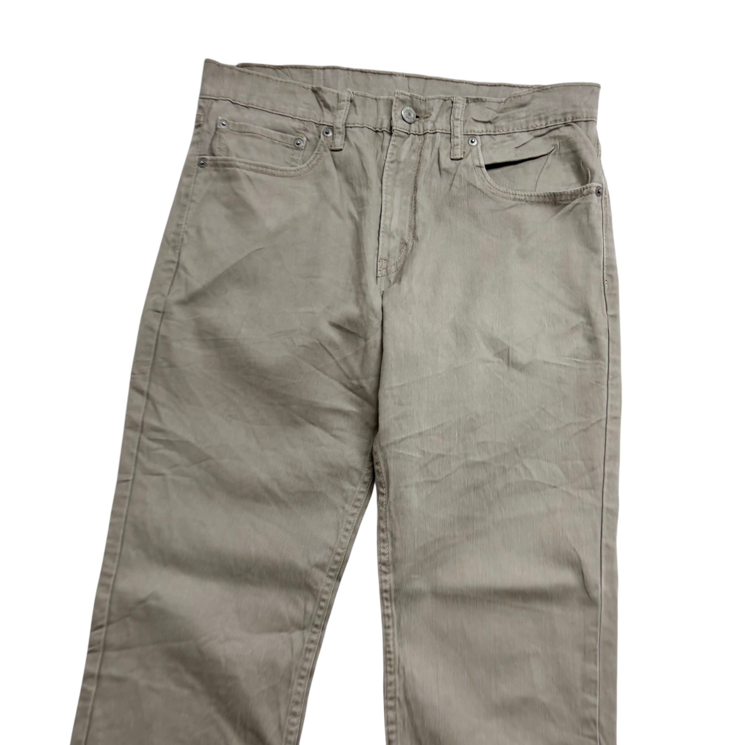 Levis 511 Trousers W32 L30 Mens Beige Slim Fit Stretch Pants (E)