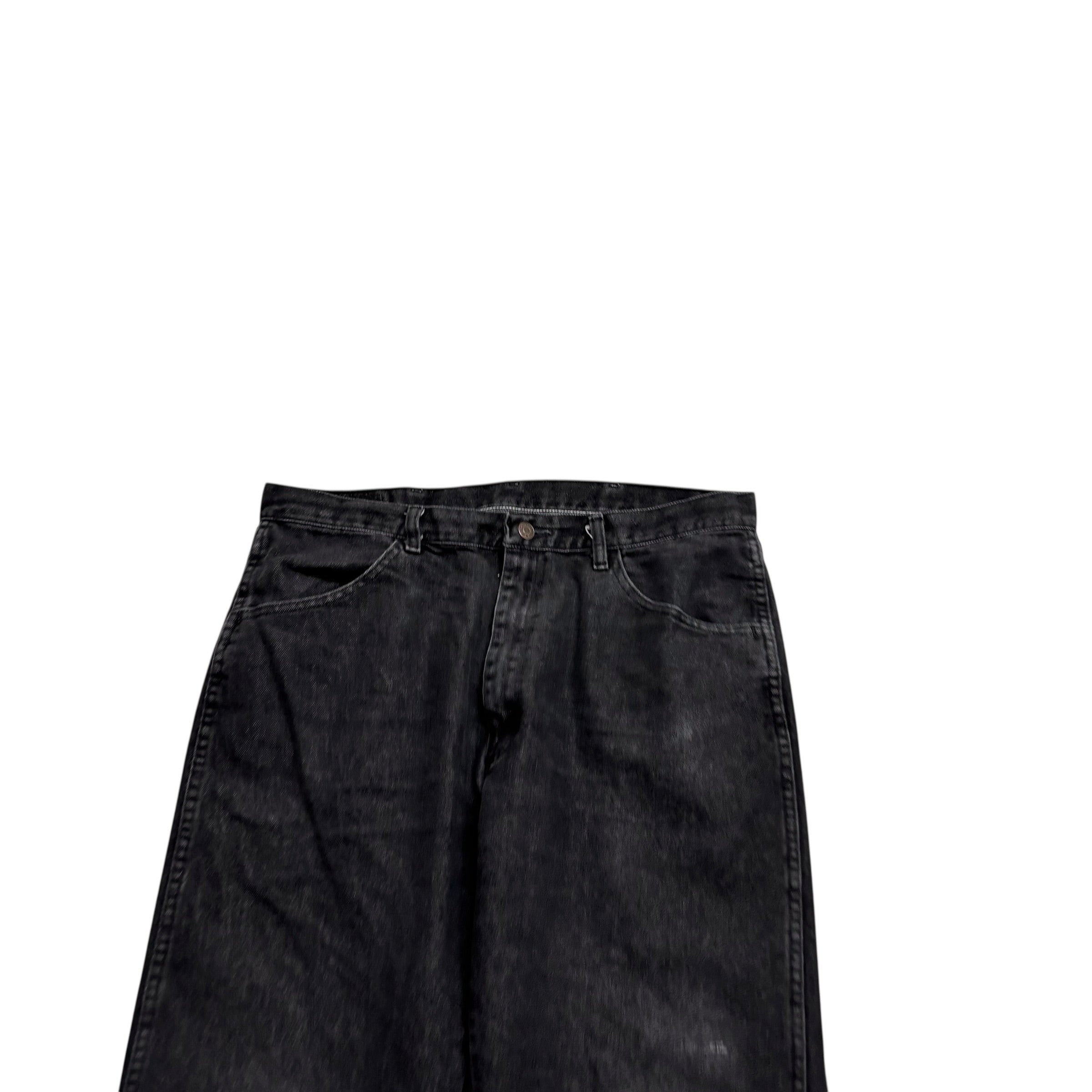 Wrangler Jeans W36 L31 Mens Black Regular Straight Fit Denim