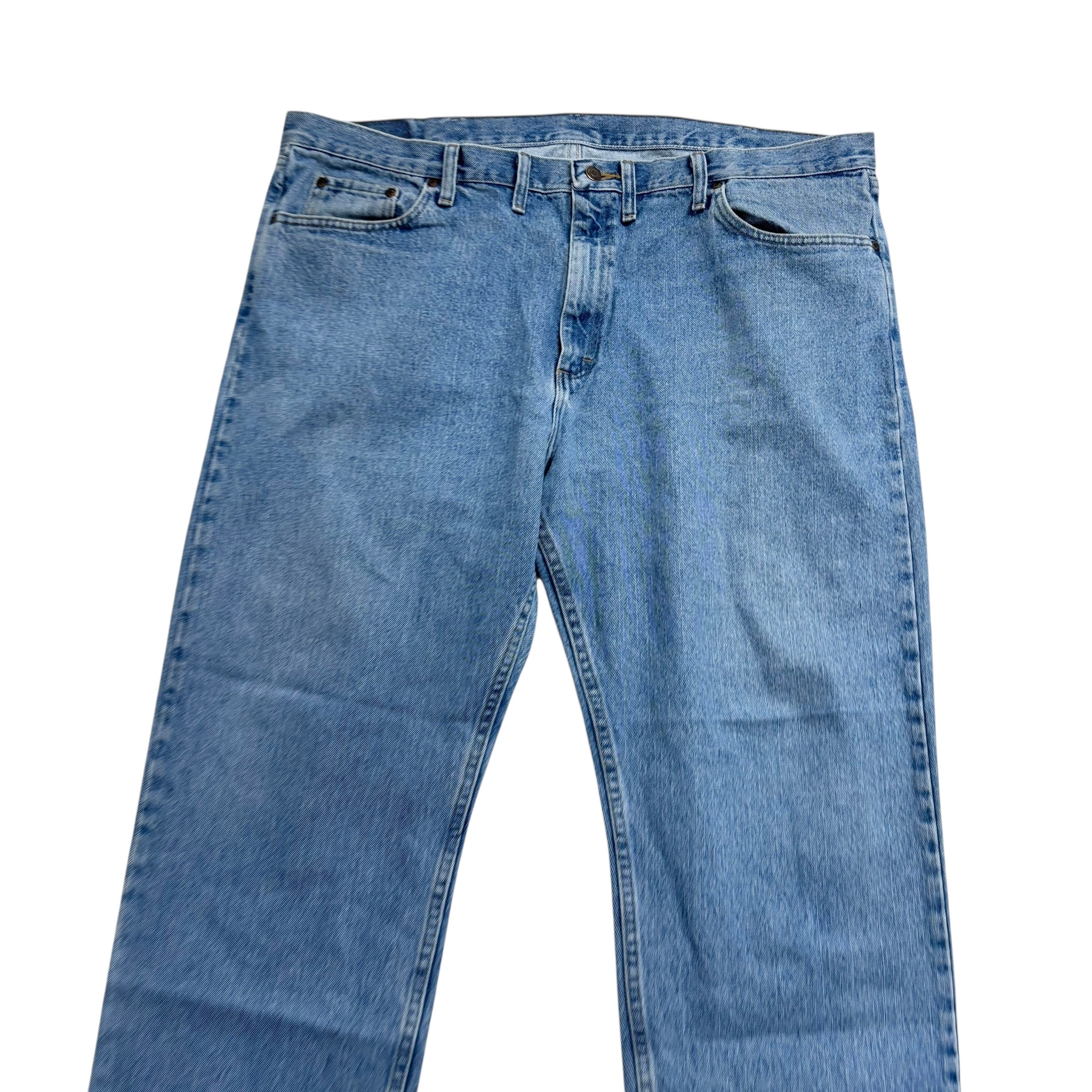 Wrangler Jeans W44 L30 Mens Light Blue Relaxed Straight Fit Denim (E)